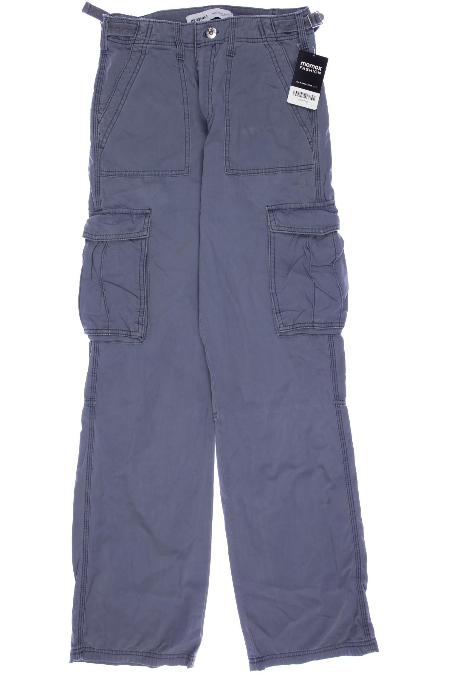 

bershka Damen Stoffhose, grau, Gr. 34