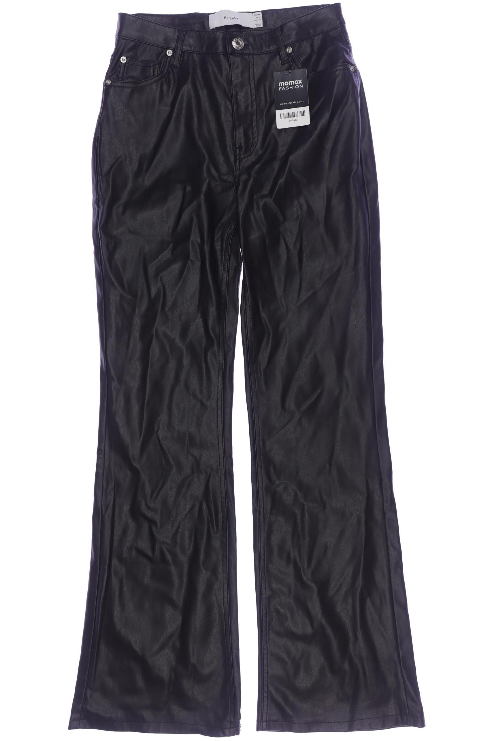 

bershka Damen Stoffhose, schwarz, Gr. 0