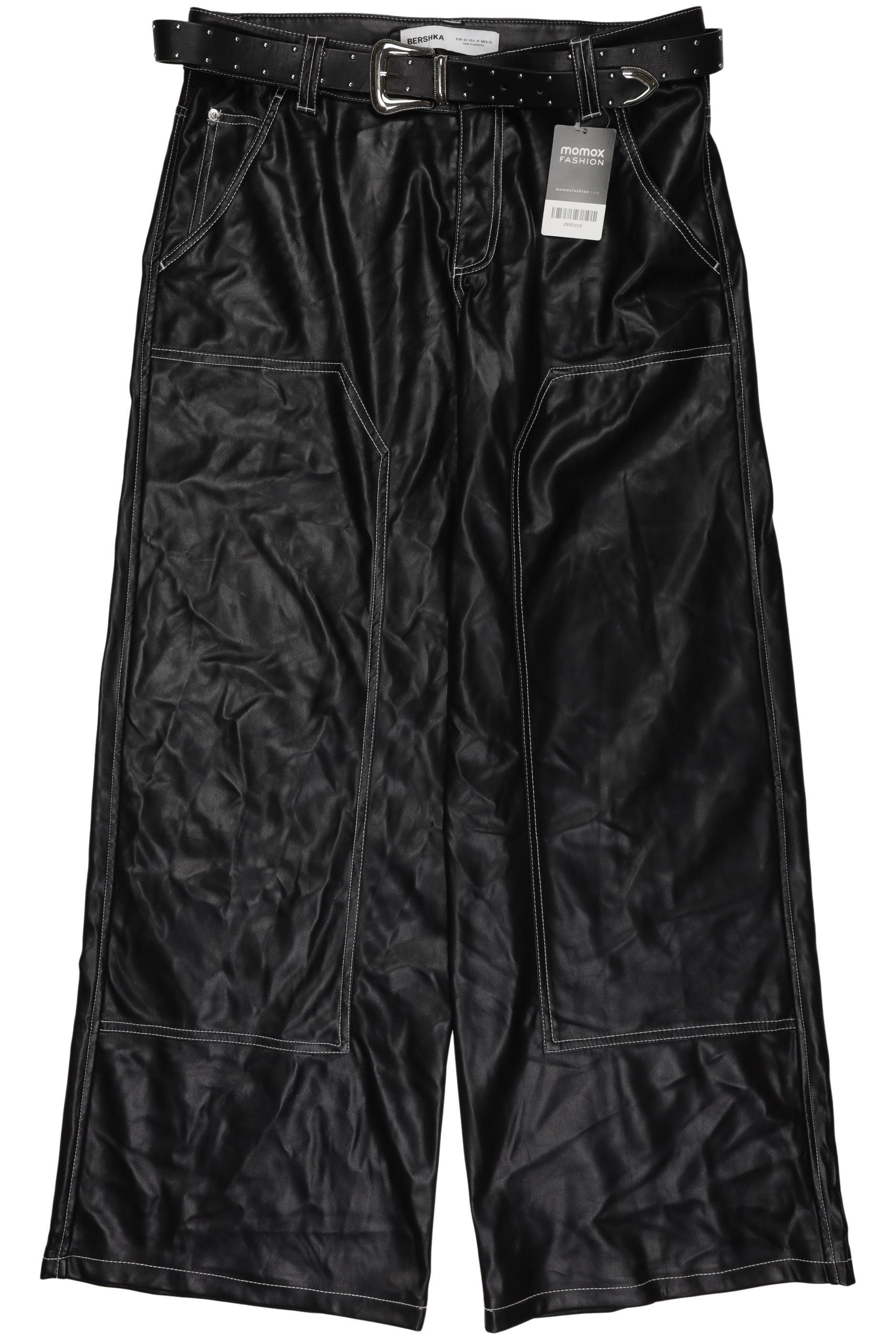 

bershka Damen Stoffhose, schwarz, Gr. 42