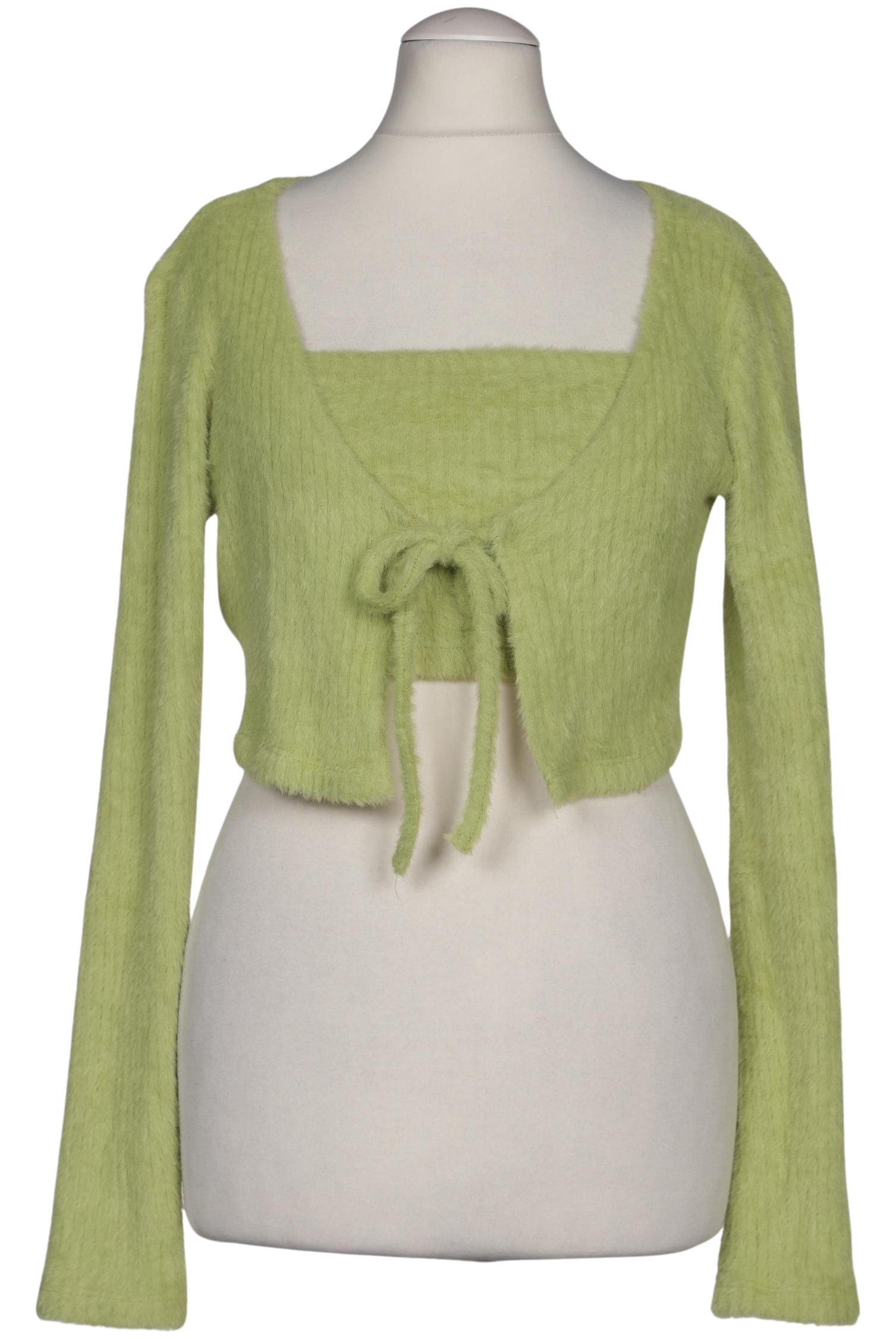 

bershka Damen Strickjacke, grün, Gr. 36