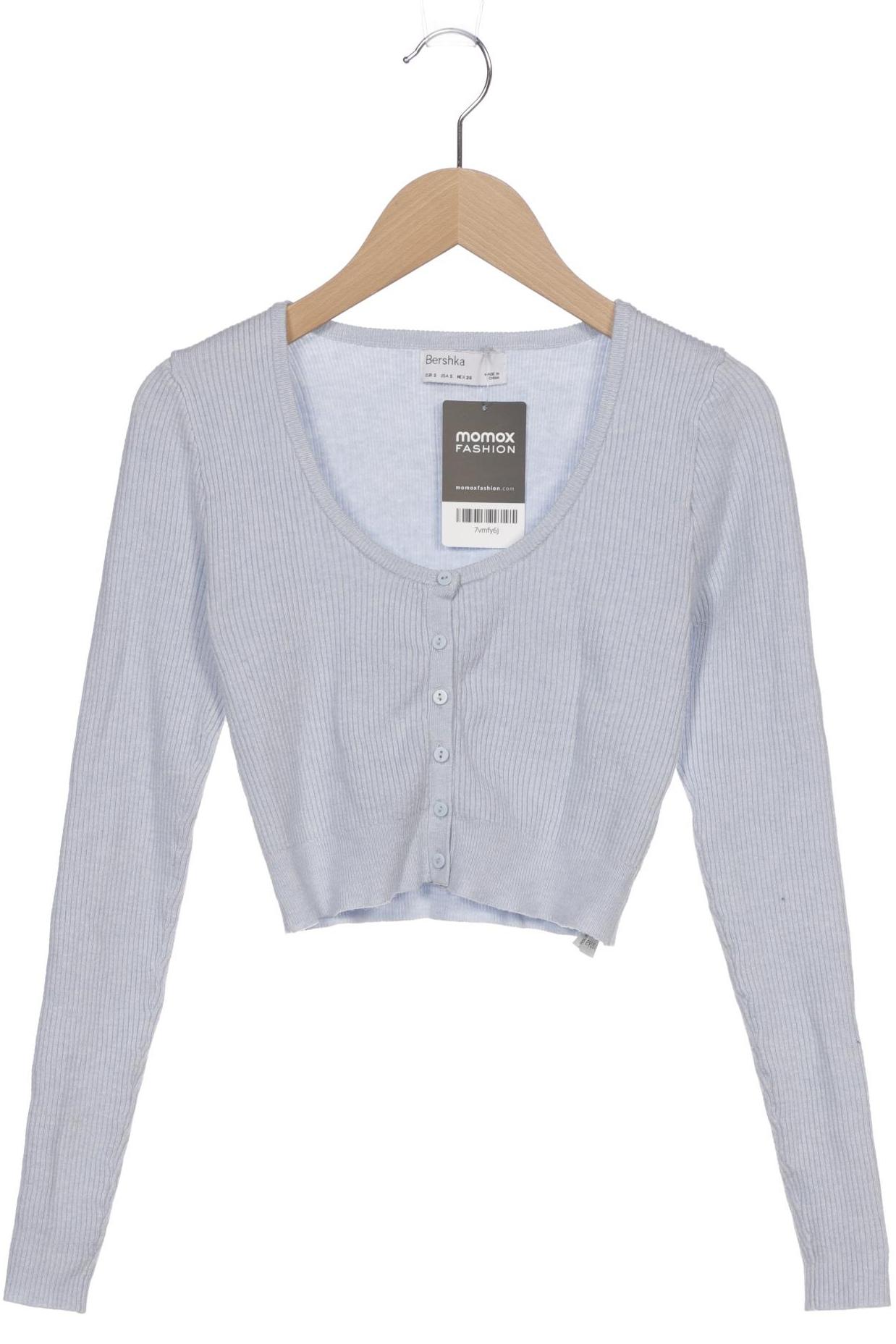 

bershka Damen Strickjacke, hellblau
