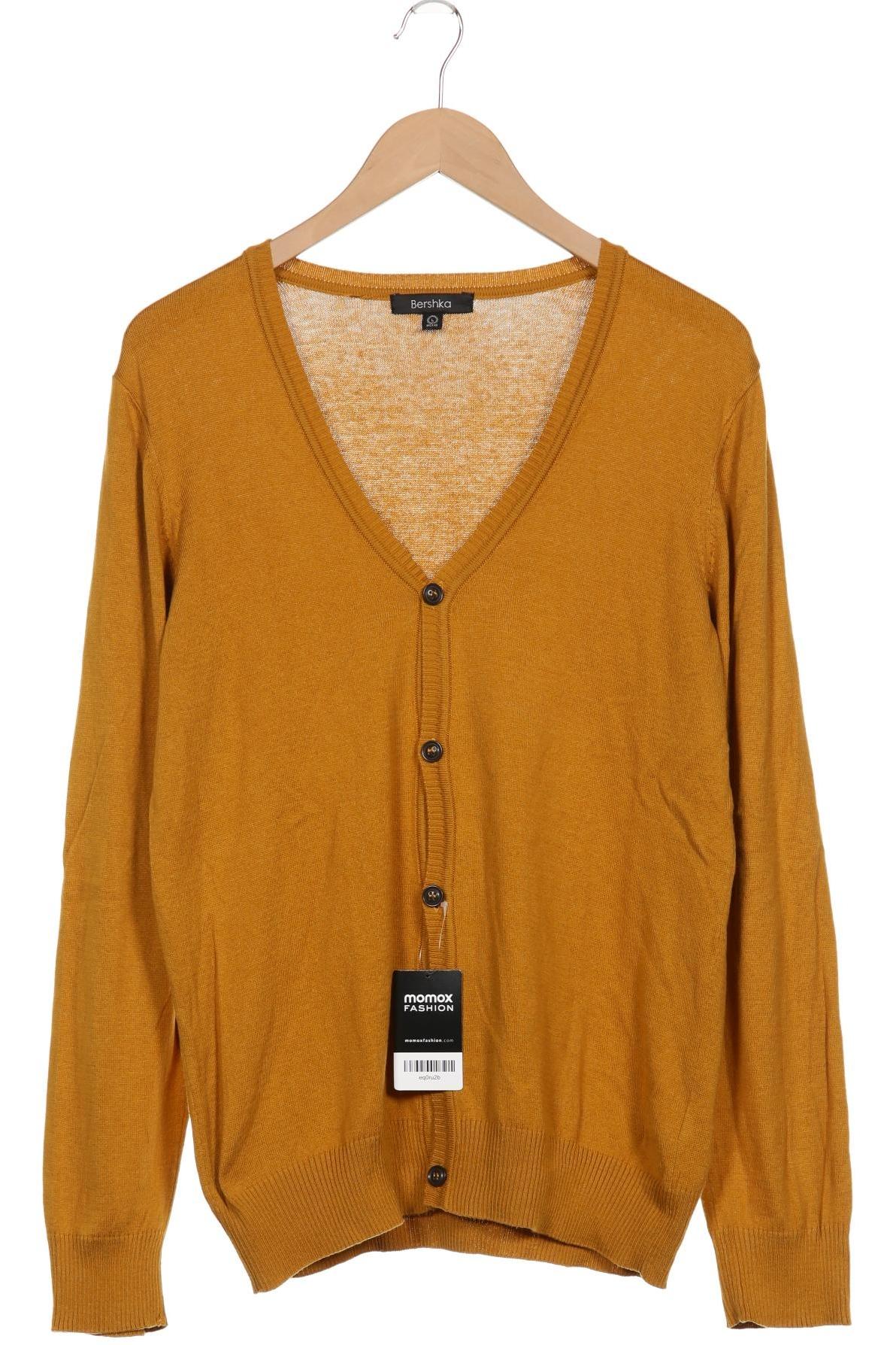 

bershka Damen Strickjacke, gelb, Gr. 42