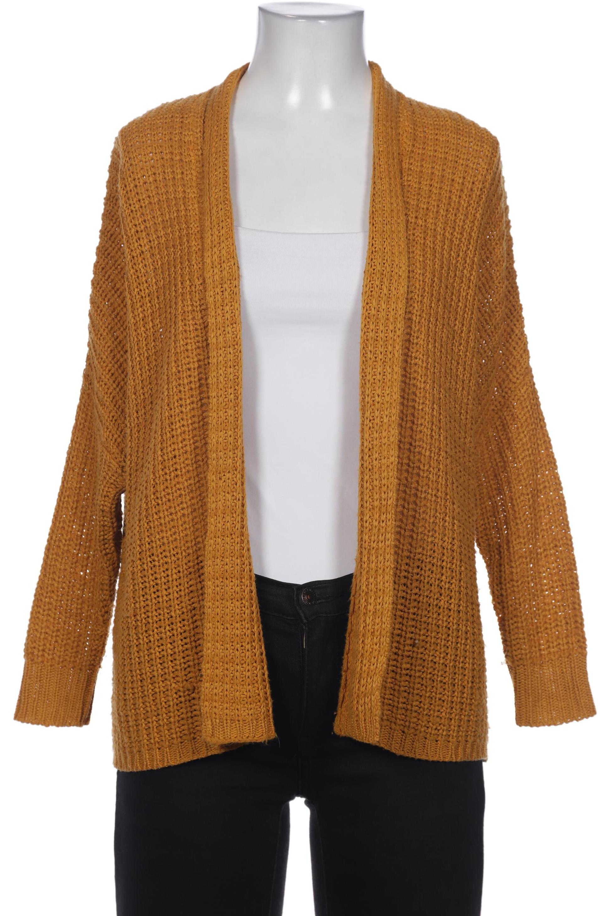 

bershka Damen Strickjacke, gelb, Gr. 34