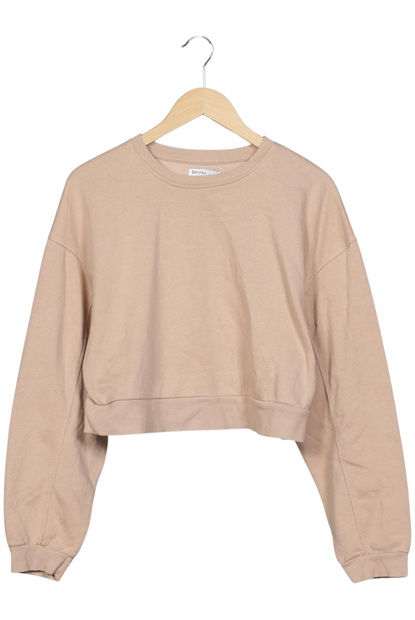 

bershka Damen Sweatshirt, beige, Gr. 38