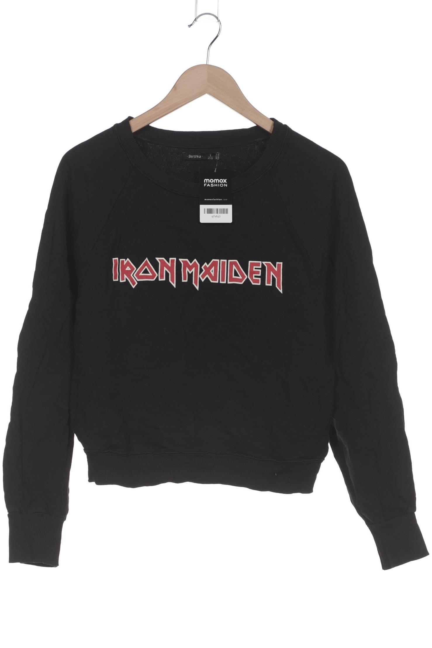 

bershka Damen Sweatshirt, schwarz, Gr. 36