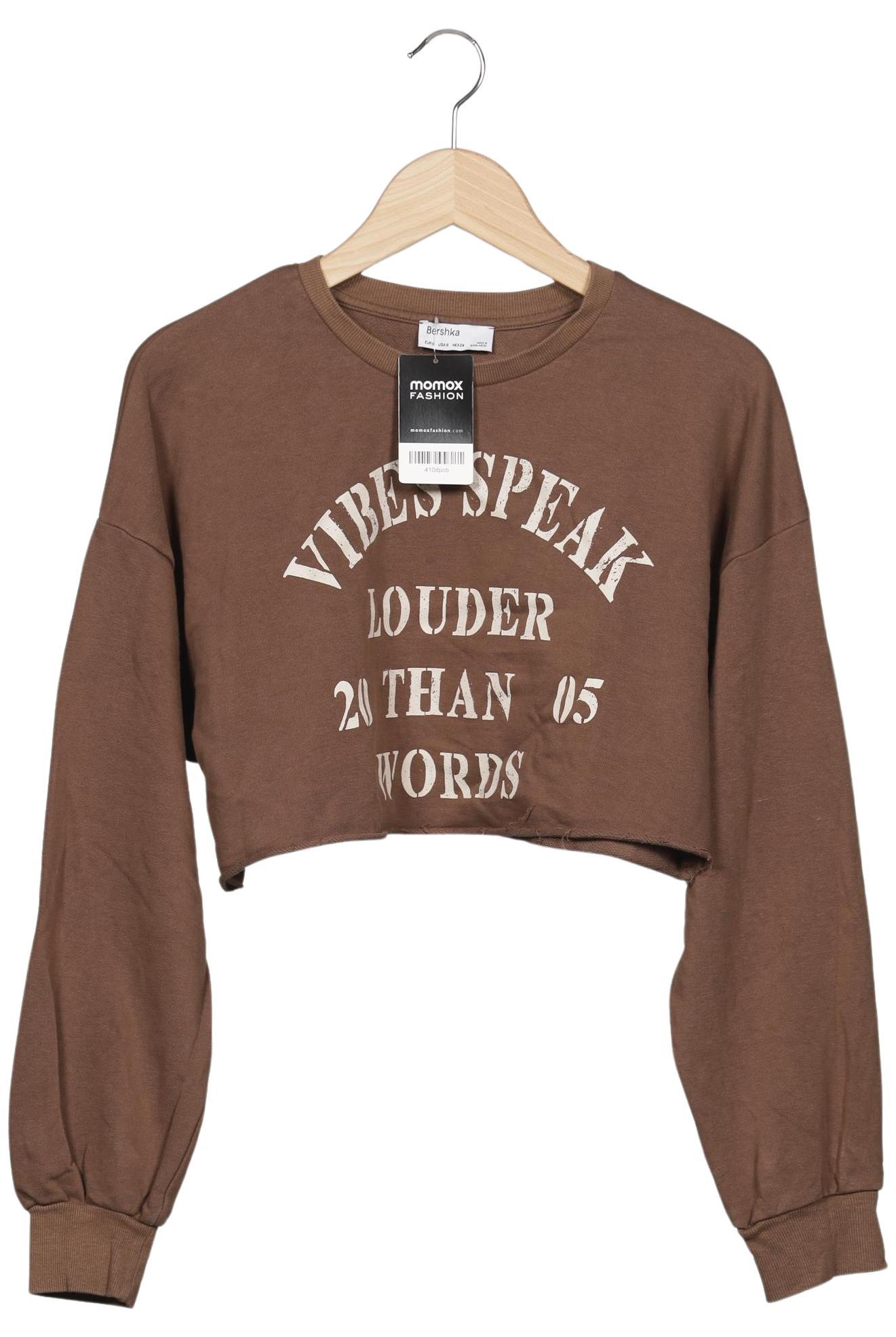 

bershka Damen Sweatshirt, braun, Gr. 36