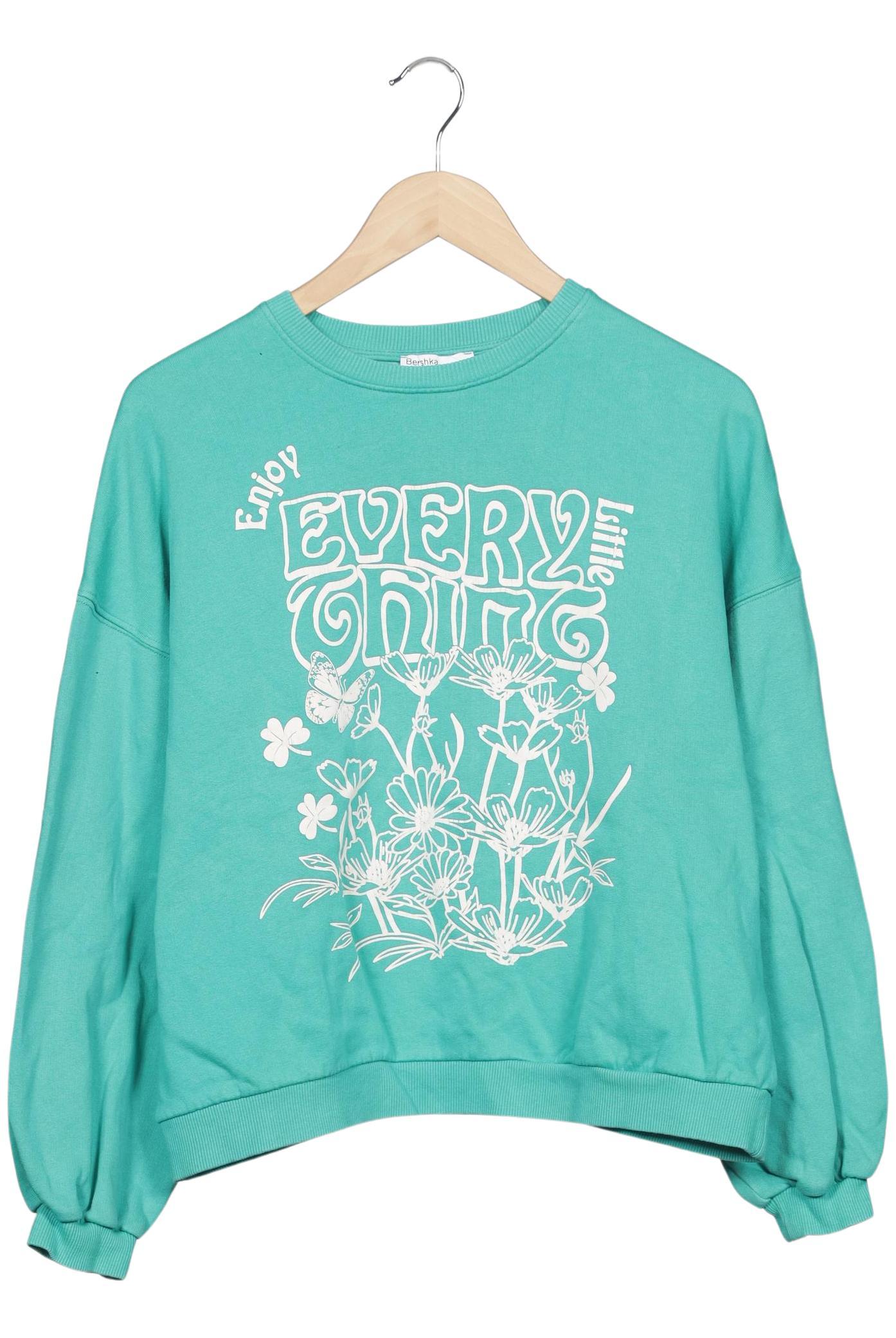 

bershka Damen Sweatshirt, türkis, Gr. 38