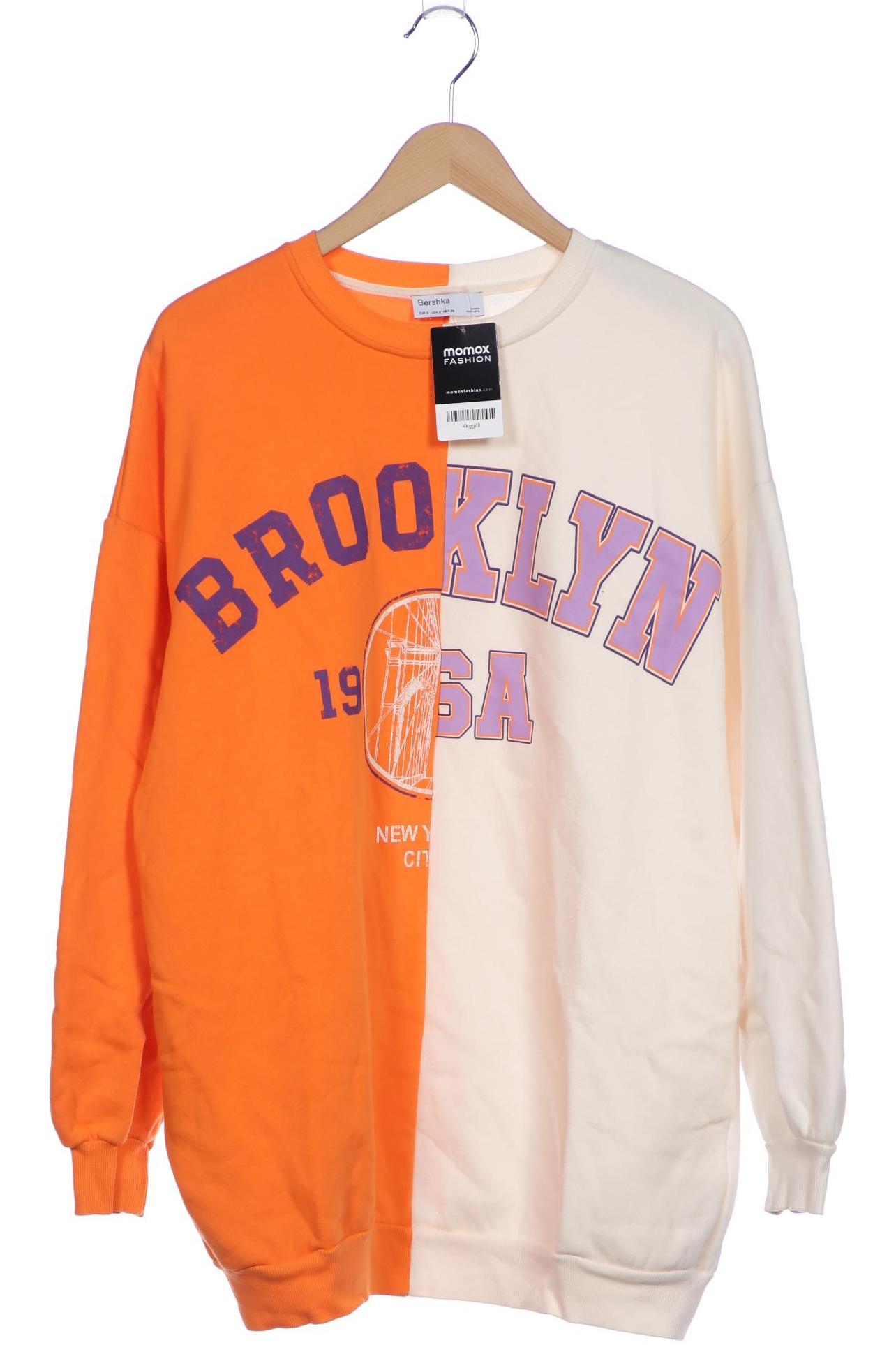 

bershka Damen Sweatshirt, orange, Gr. 36