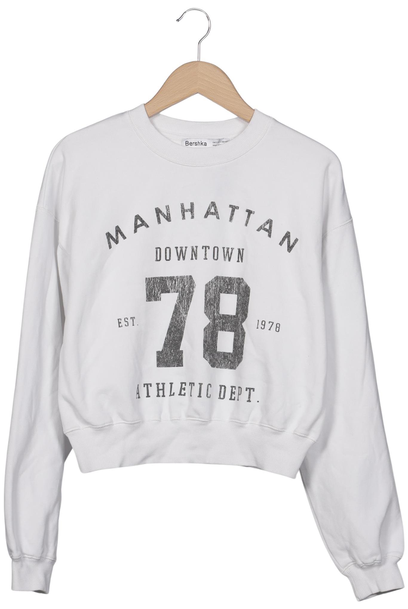 

bershka Damen Sweatshirt, weiß, Gr. 36