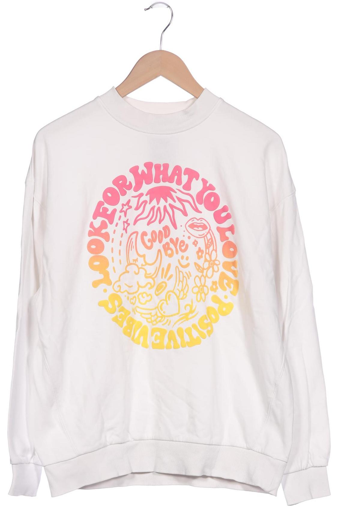 

bershka Damen Sweatshirt, weiß, Gr. 36