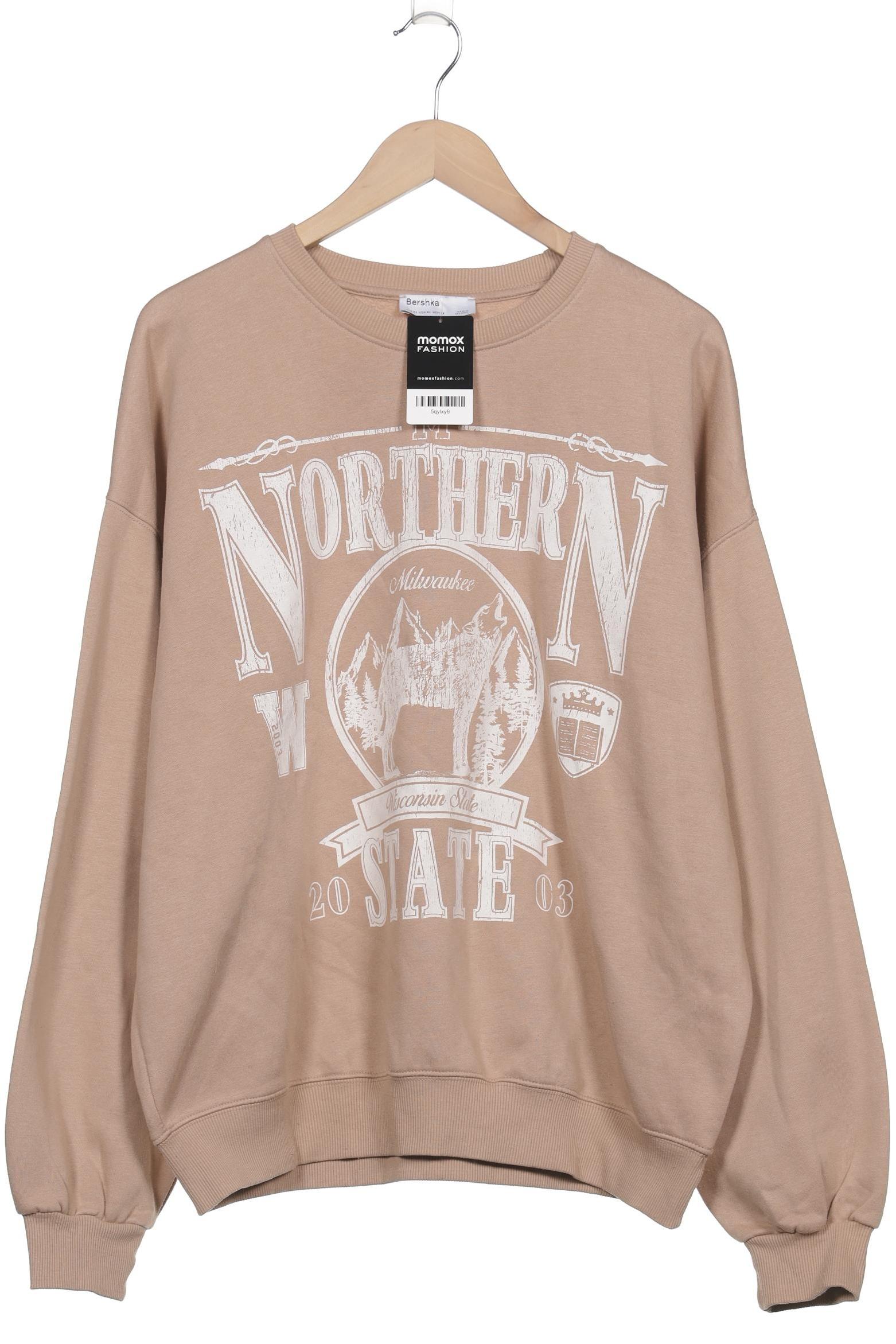 

bershka Damen Sweatshirt, beige, Gr. 44