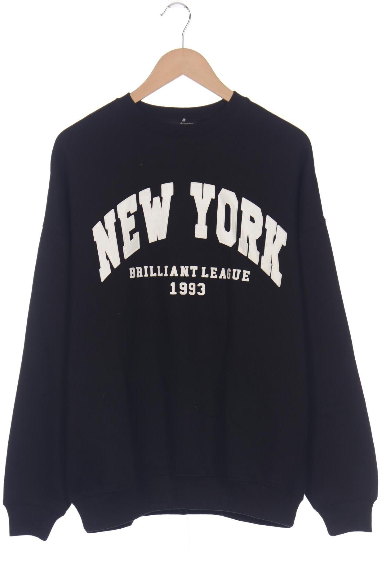 

bershka Damen Sweatshirt, schwarz, Gr. 34