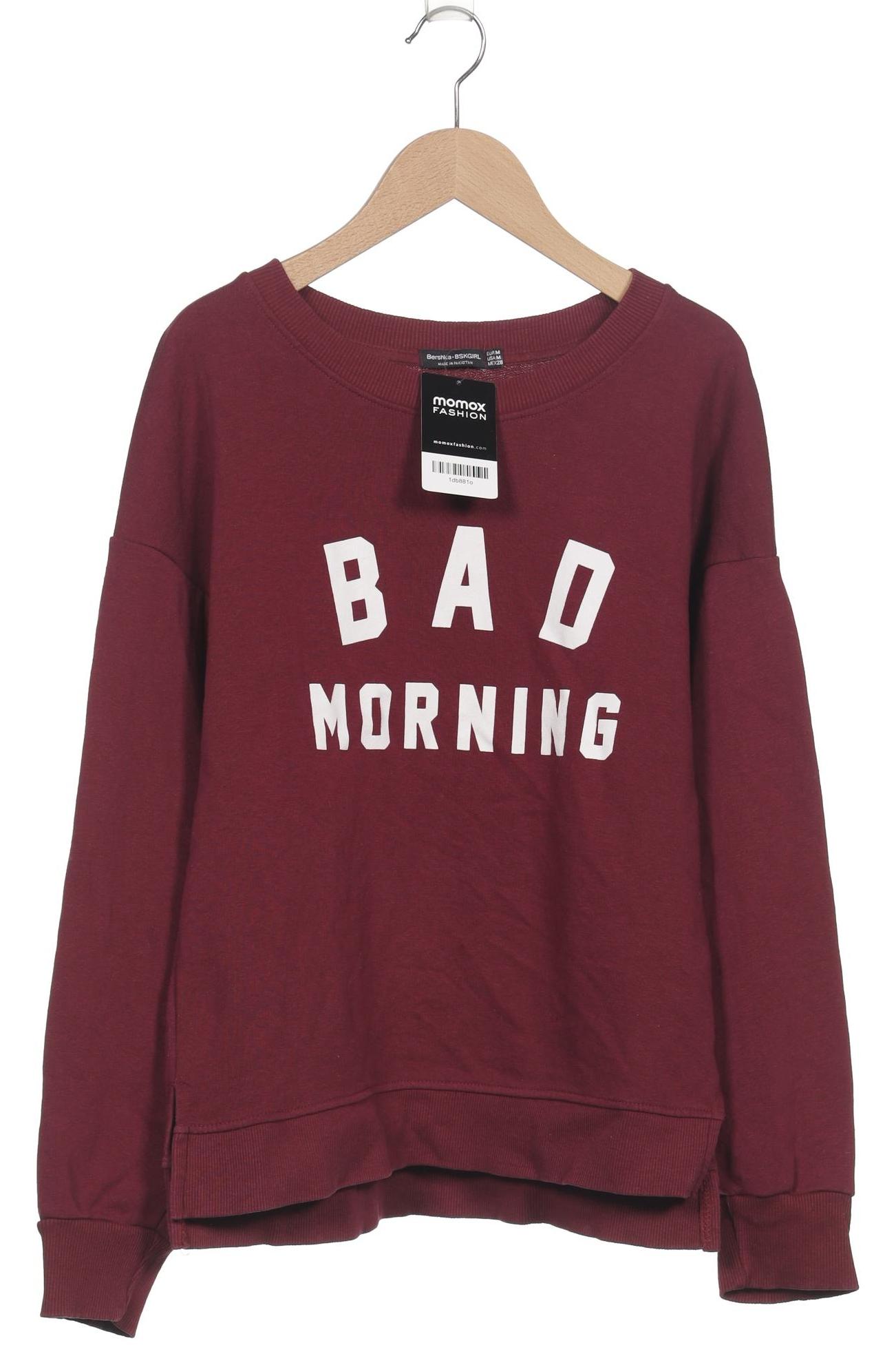 

bershka Damen Sweatshirt, bordeaux, Gr. 38