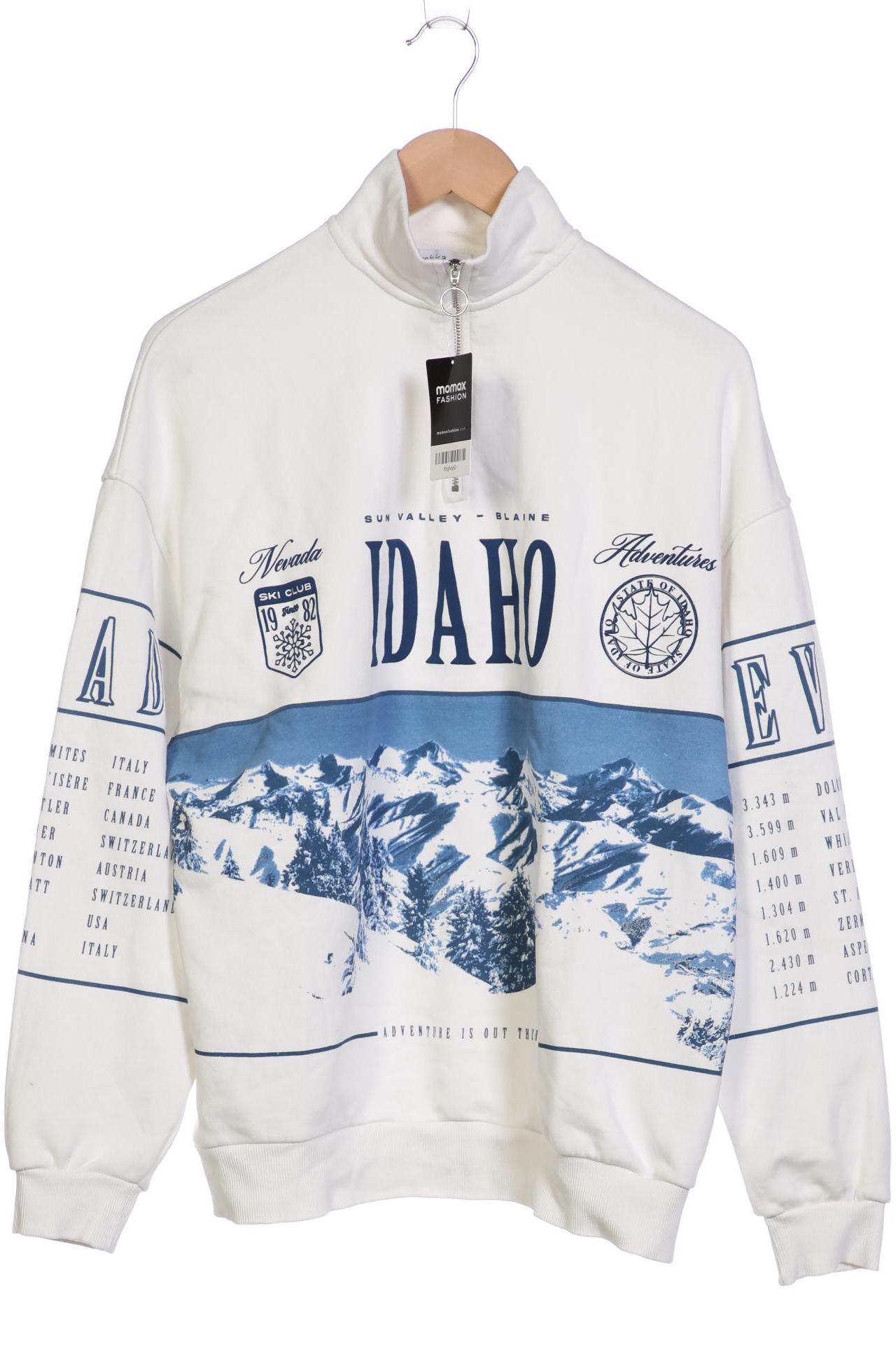 

bershka Damen Sweatshirt, weiß, Gr. 38