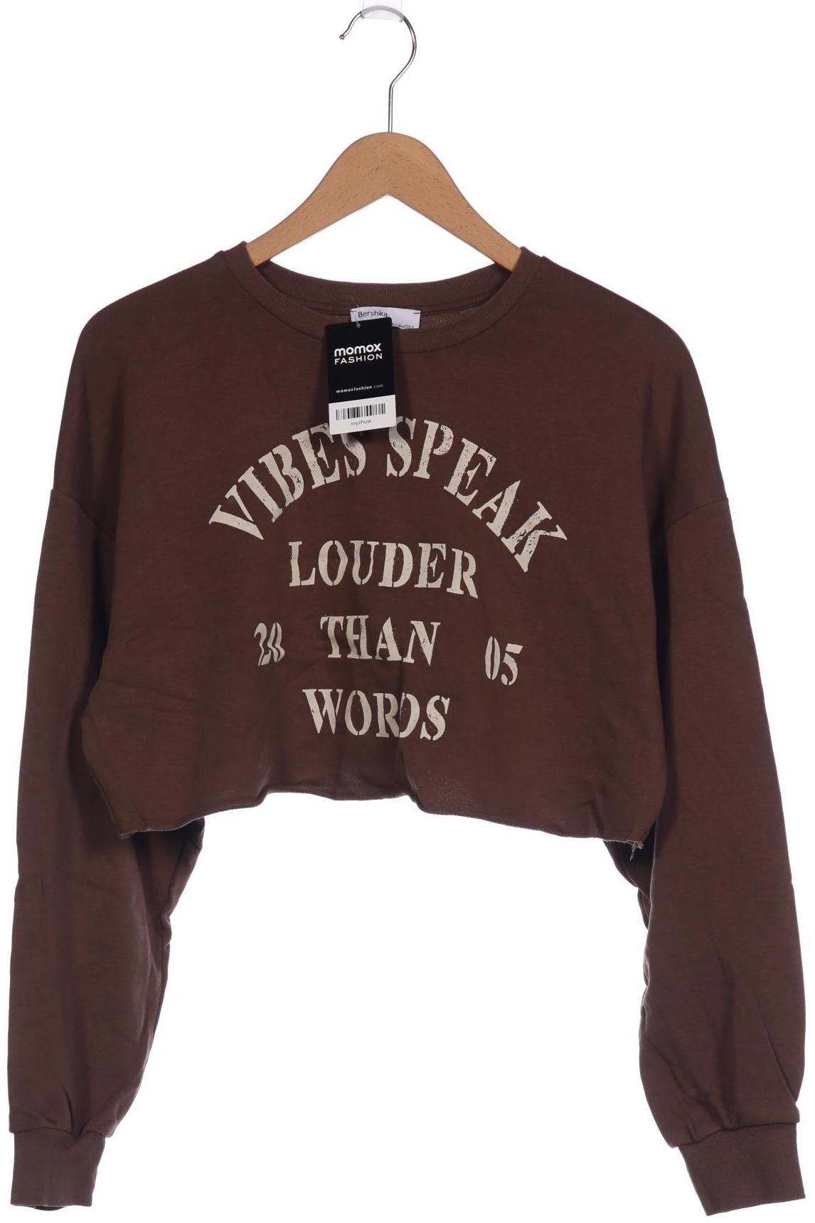 

bershka Damen Sweatshirt, braun, Gr. 38