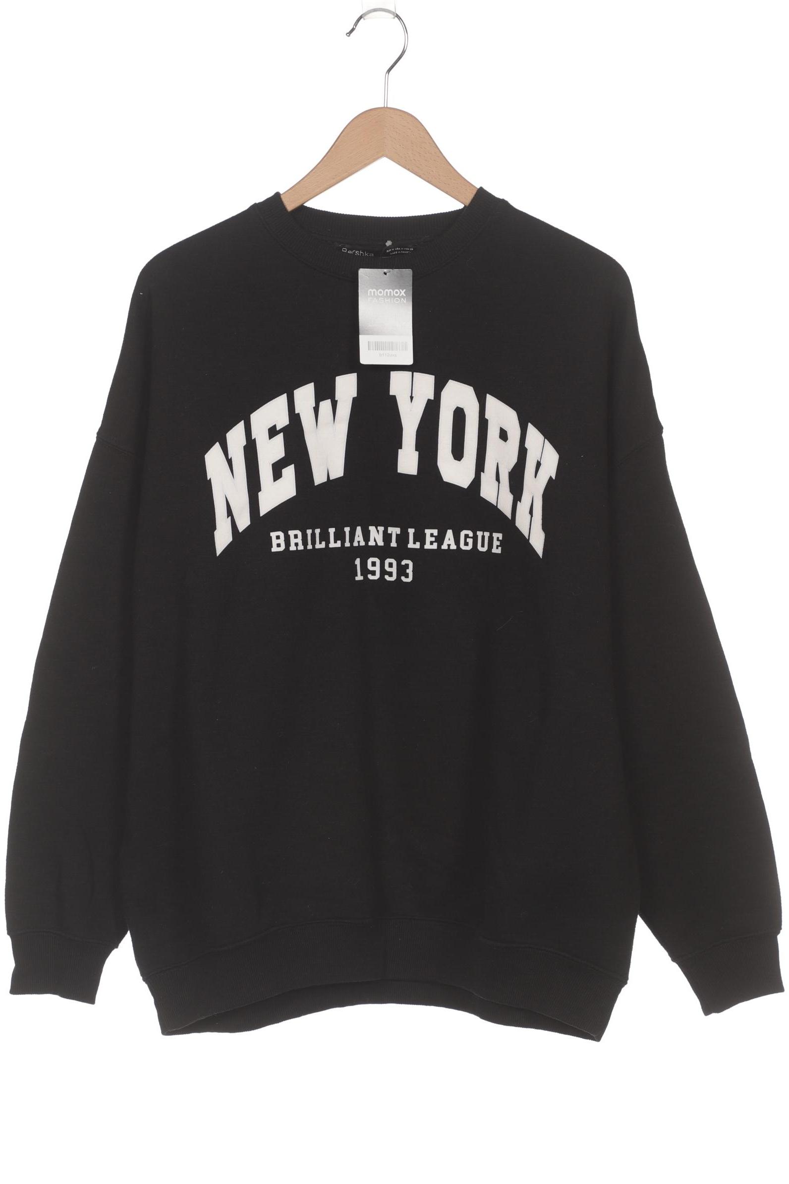 

bershka Damen Sweatshirt, schwarz, Gr. 38