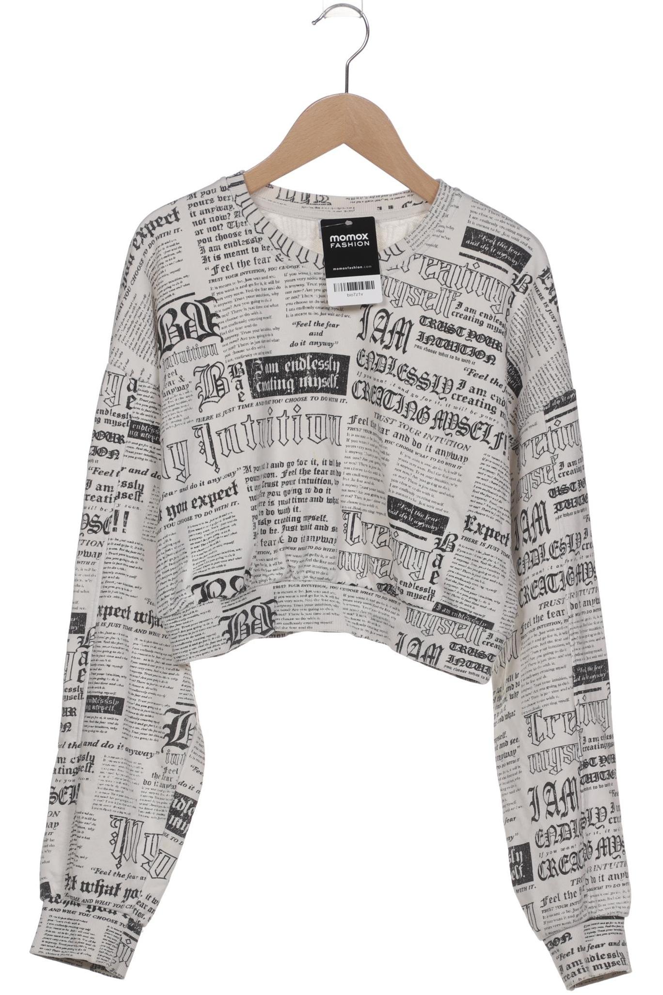 

bershka Damen Sweatshirt, weiß, Gr. 36