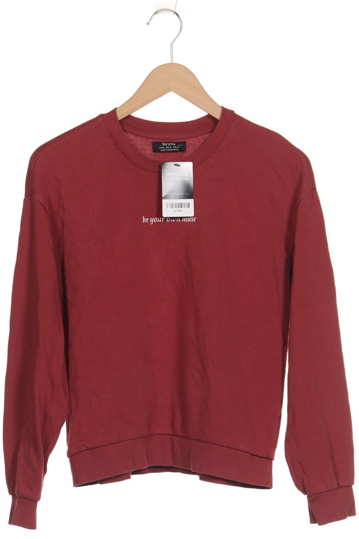 

bershka Damen Sweatshirt, bordeaux, Gr. 36