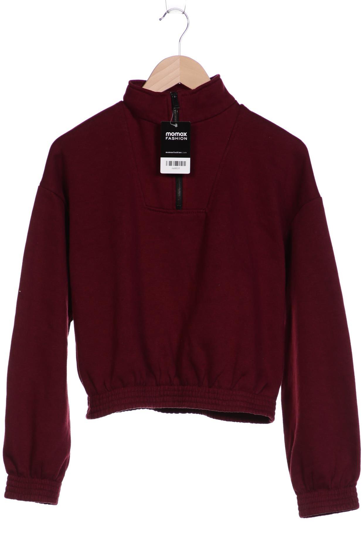 

bershka Damen Sweatshirt, bordeaux, Gr. 38