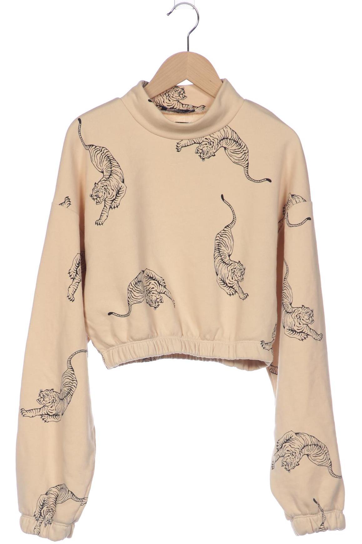 

bershka Damen Sweatshirt, beige, Gr. 38