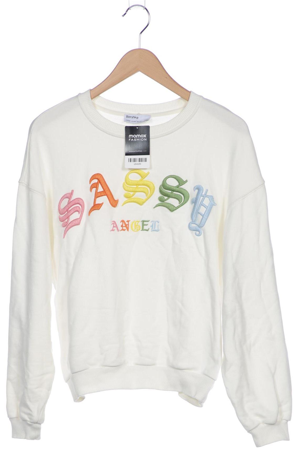 

bershka Damen Sweatshirt, weiß, Gr. 34