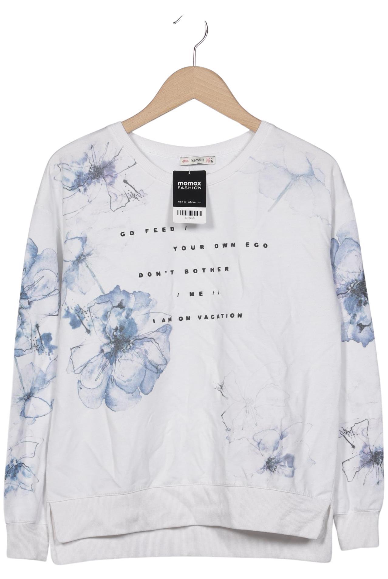 

bershka Damen Sweatshirt, weiß, Gr. 38