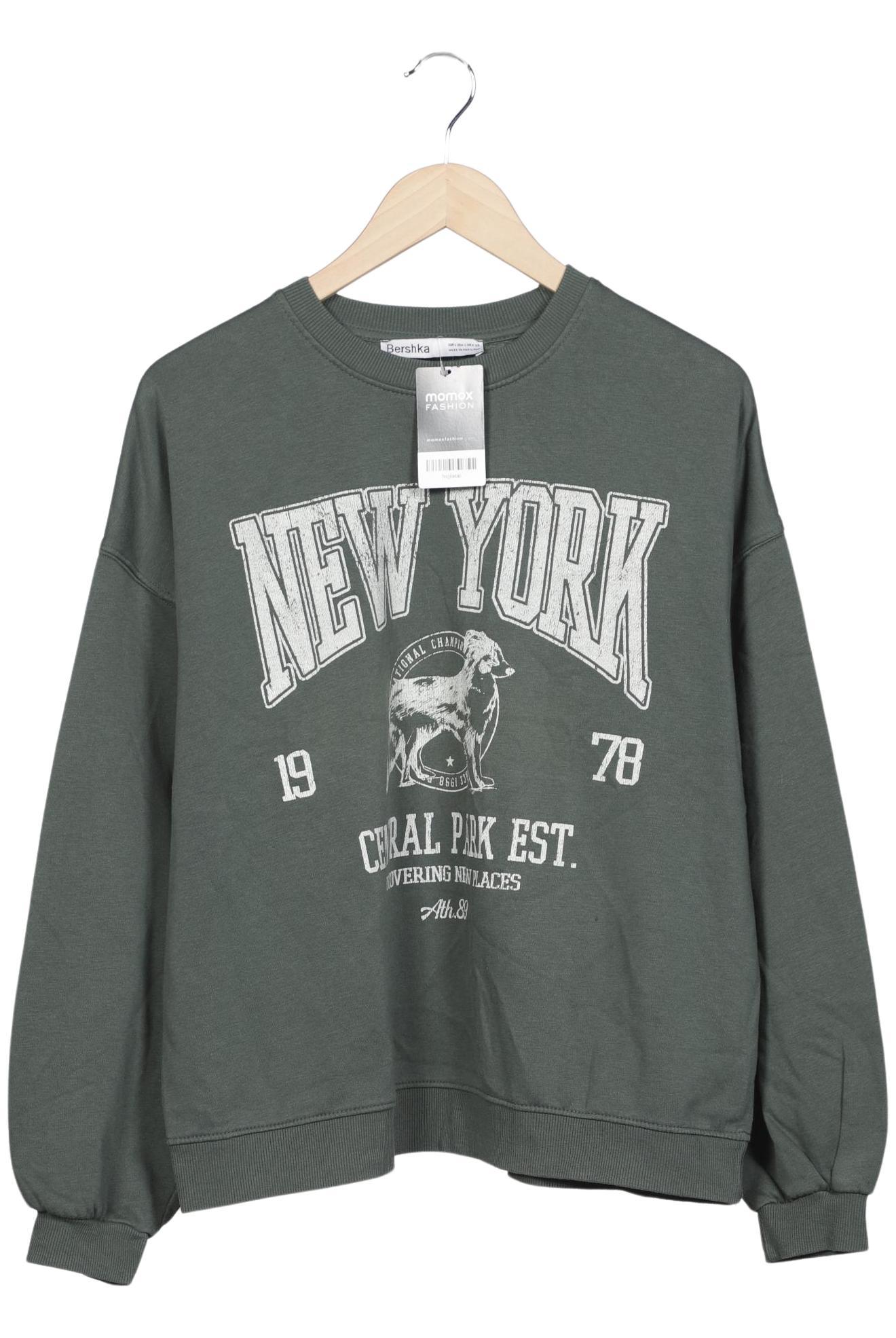 

bershka Damen Sweatshirt, grün, Gr. 42