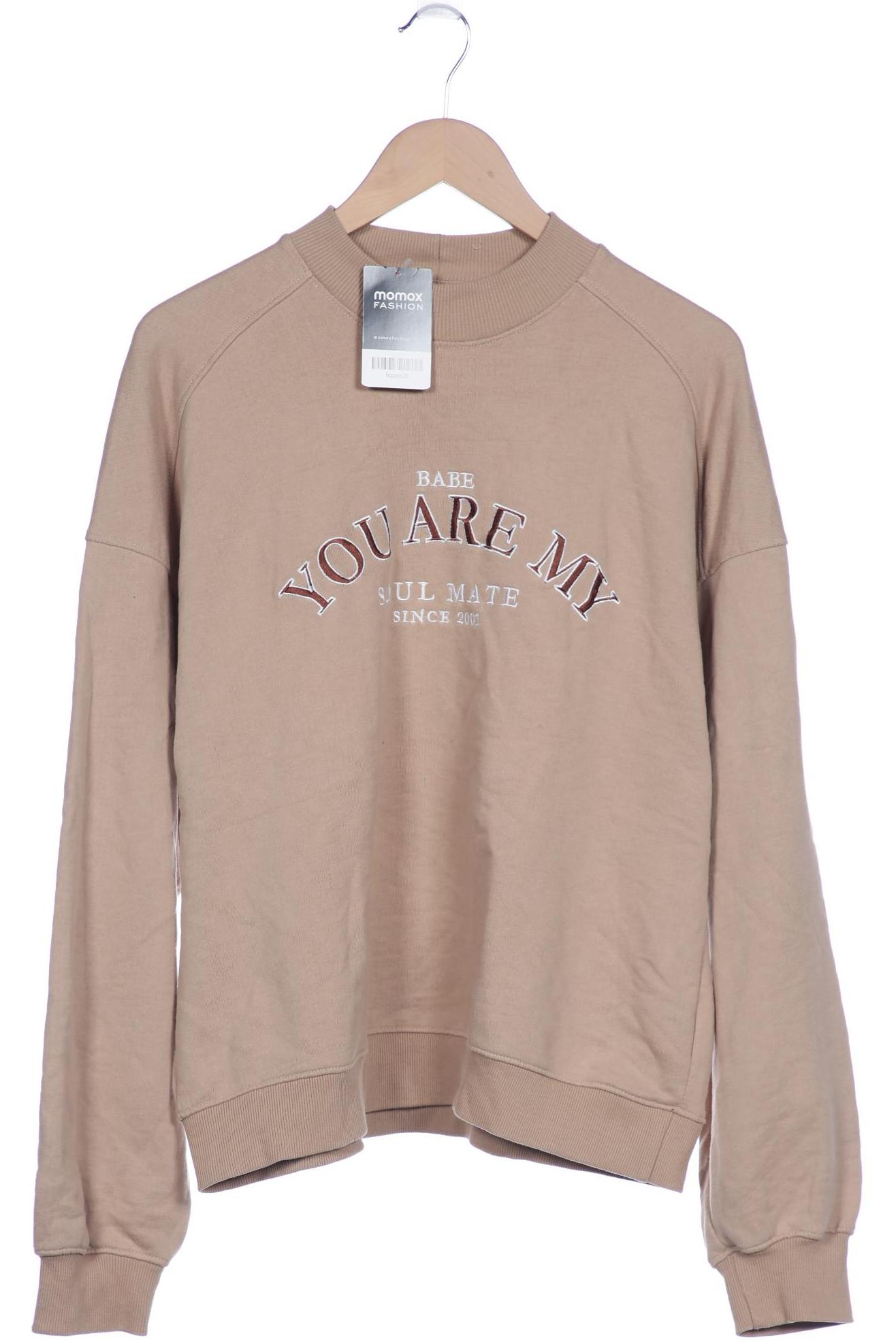 

bershka Damen Sweatshirt, beige, Gr. 36