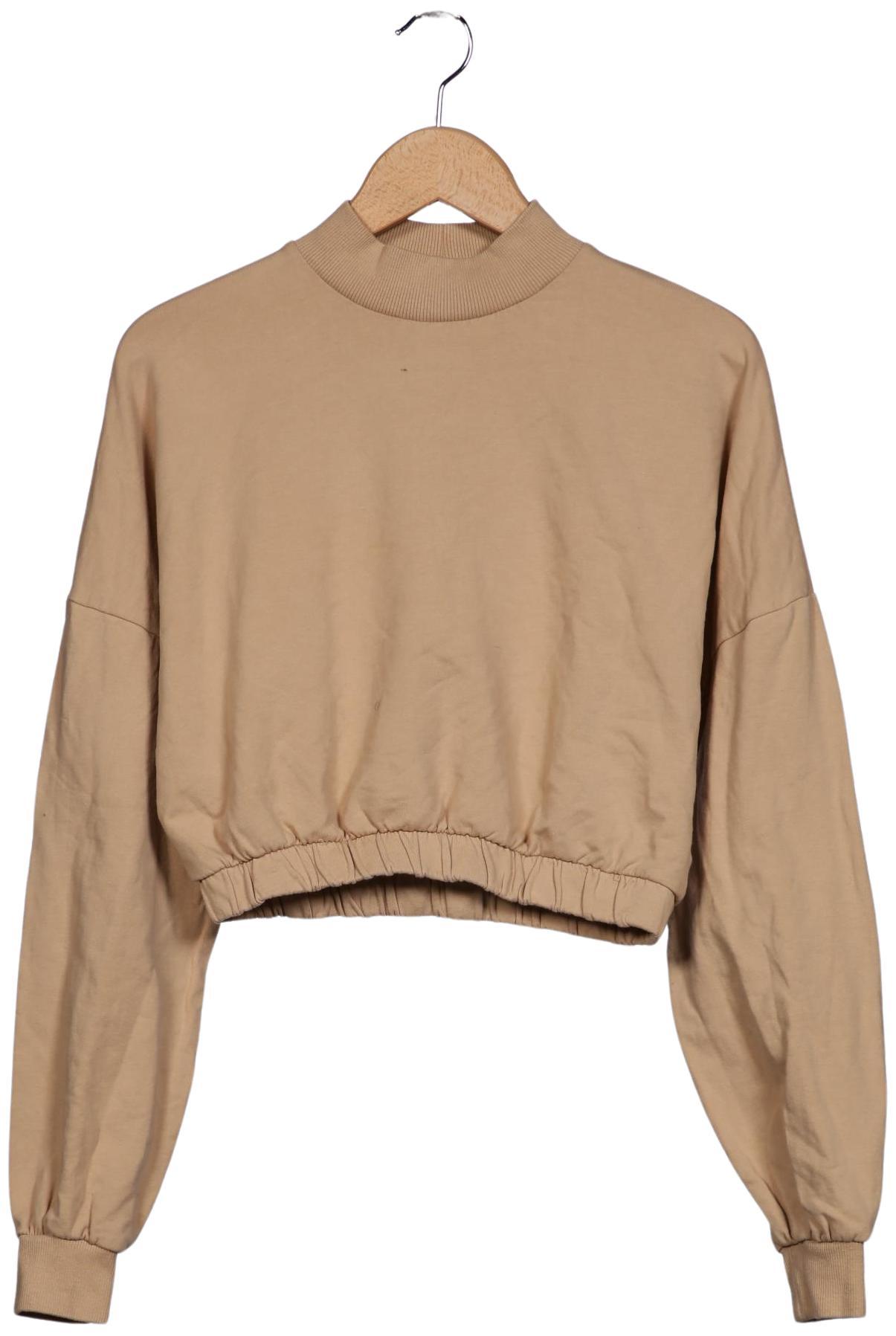 

bershka Damen Sweatshirt, beige, Gr. 36
