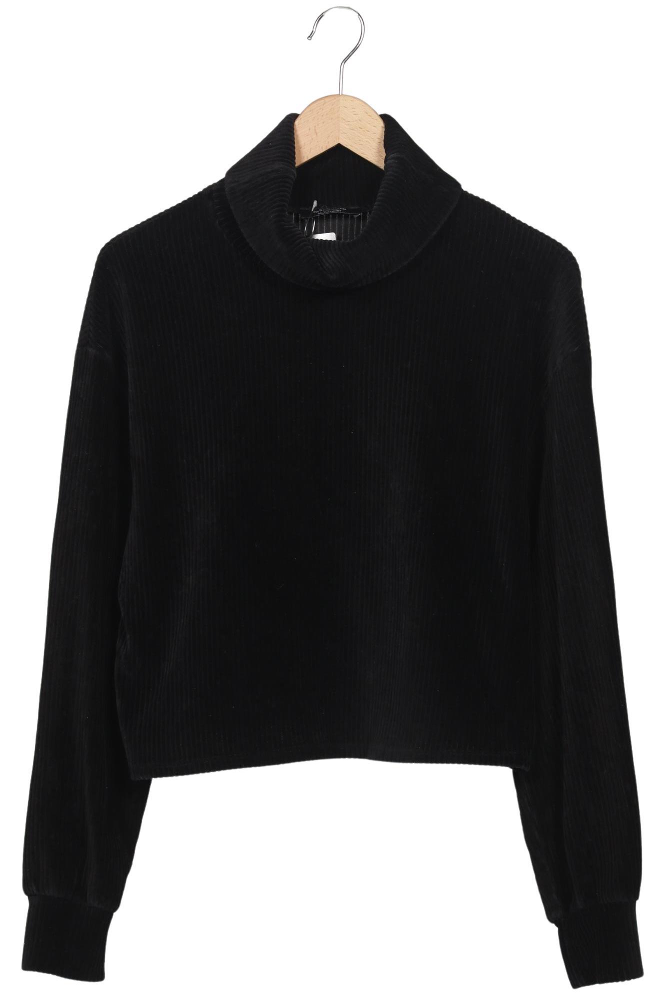 

bershka Damen Sweatshirt, schwarz, Gr. 42