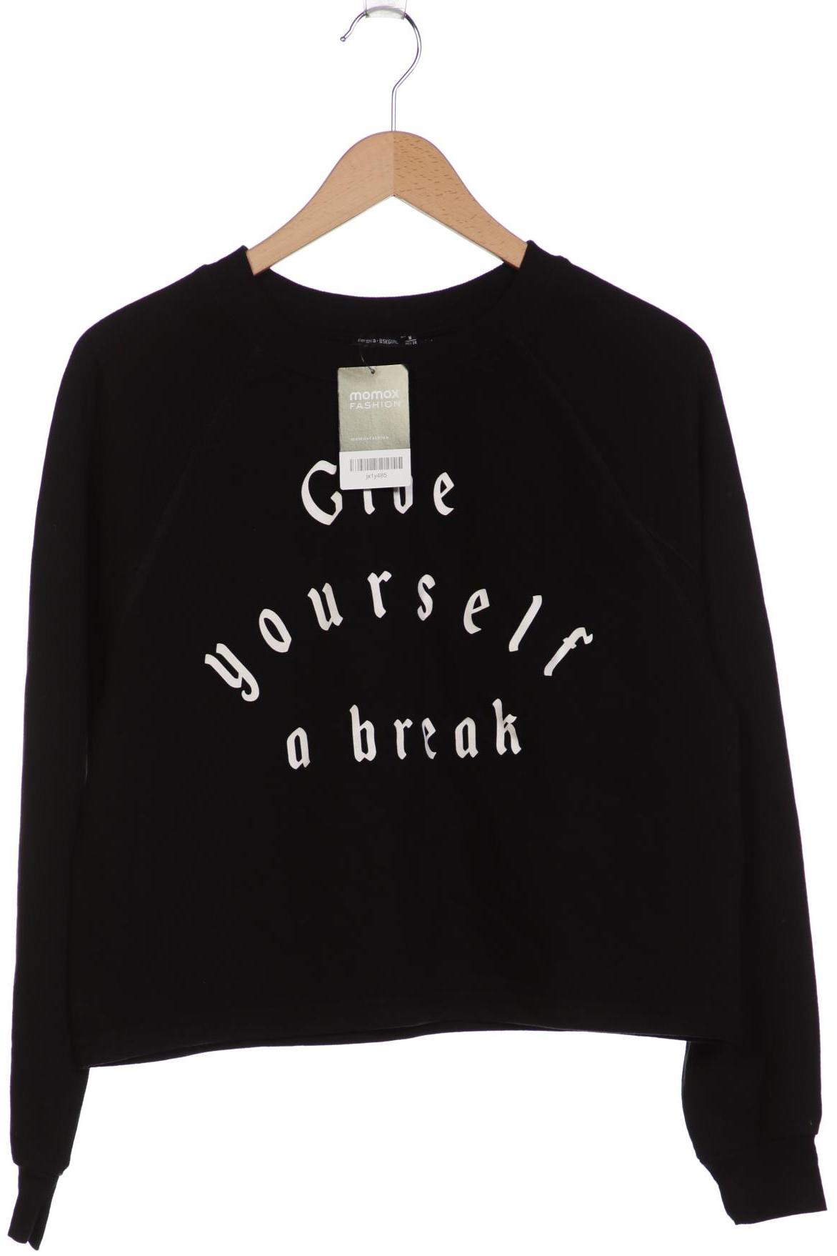 

bershka Damen Sweatshirt, schwarz, Gr. 38