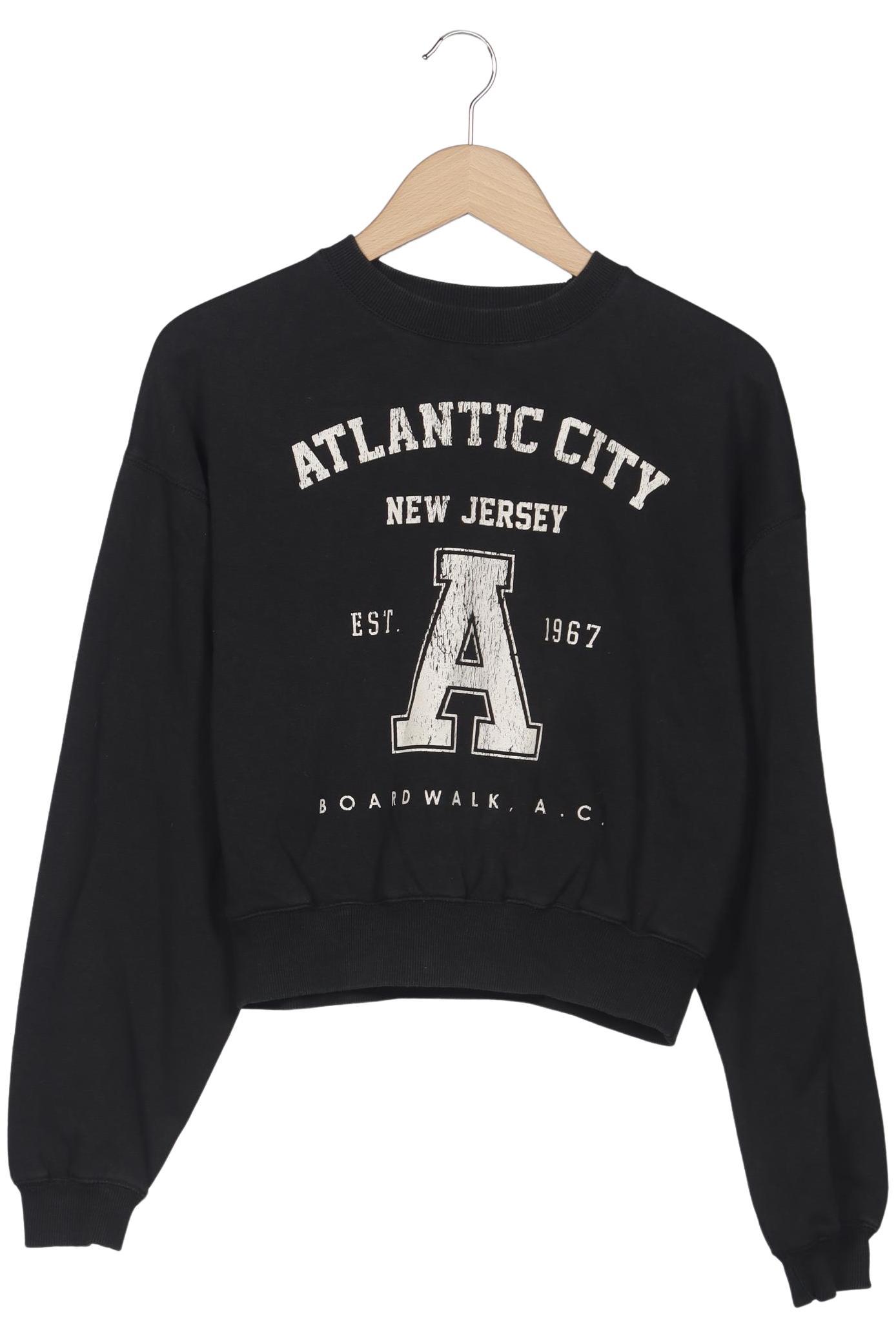 

bershka Damen Sweatshirt, schwarz, Gr. 36