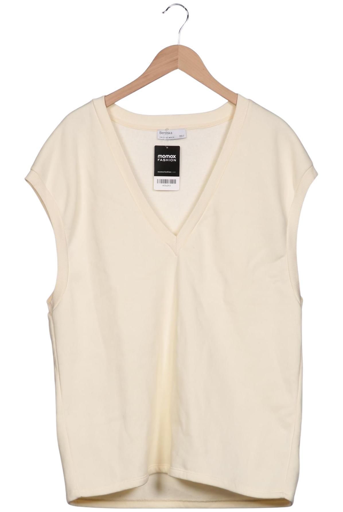 

bershka Damen Sweatshirt, cremeweiß, Gr. 36