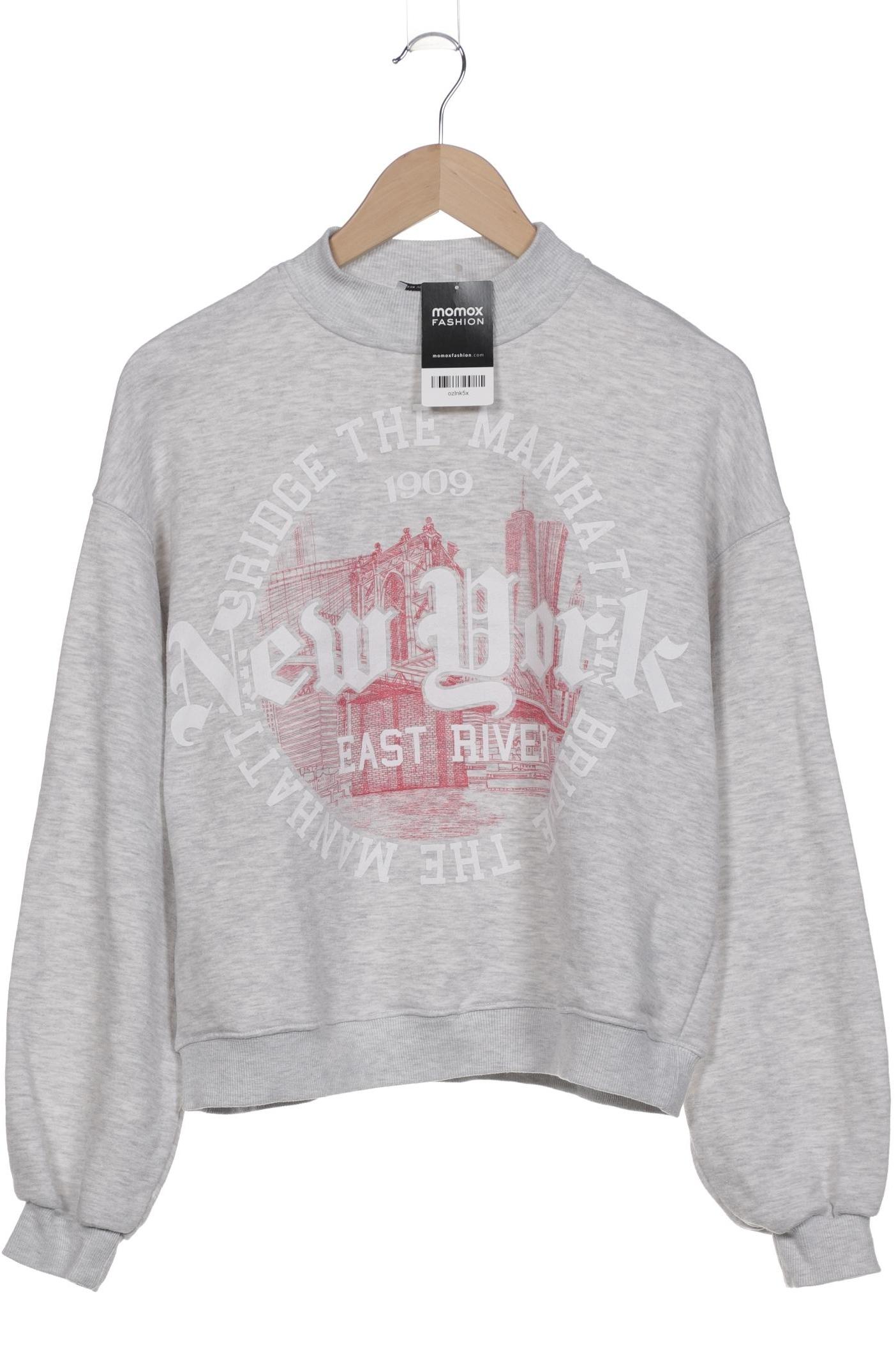 

bershka Damen Sweatshirt, grau, Gr. 34