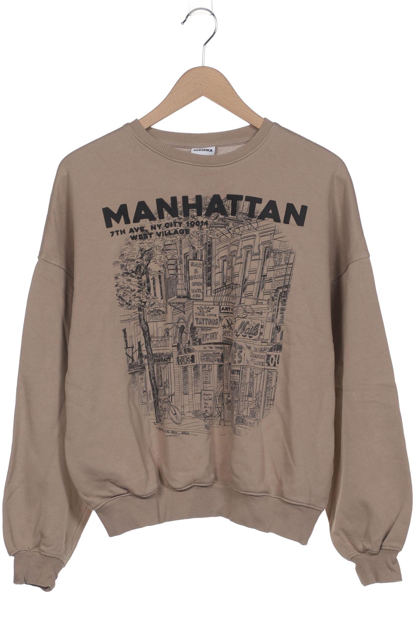 

bershka Damen Sweatshirt, beige, Gr. 36