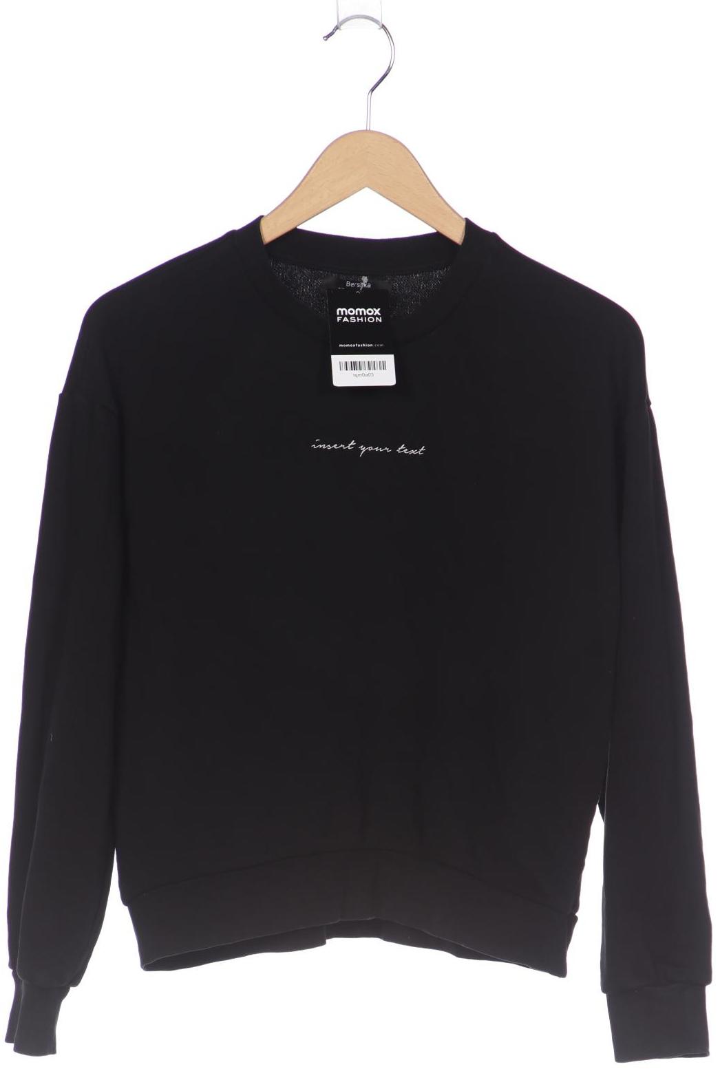 

bershka Damen Sweatshirt, schwarz