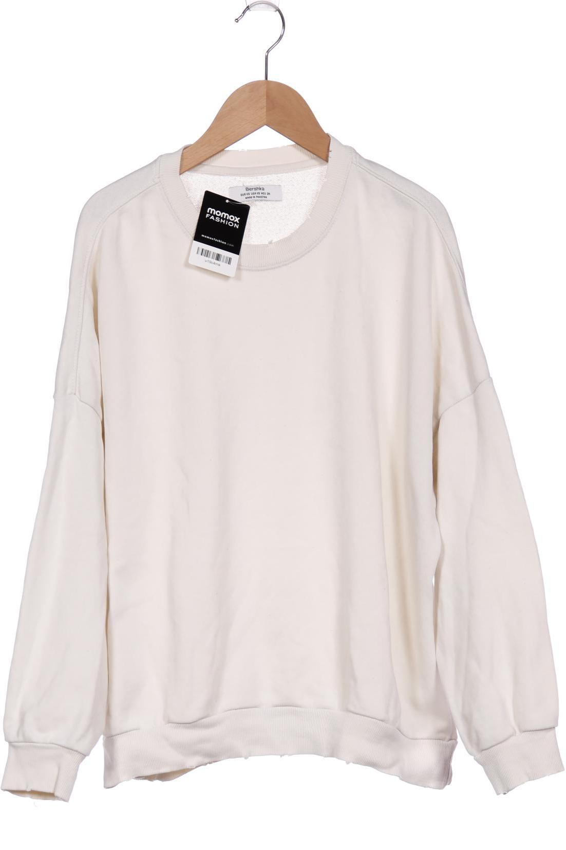 

bershka Damen Sweatshirt, weiß