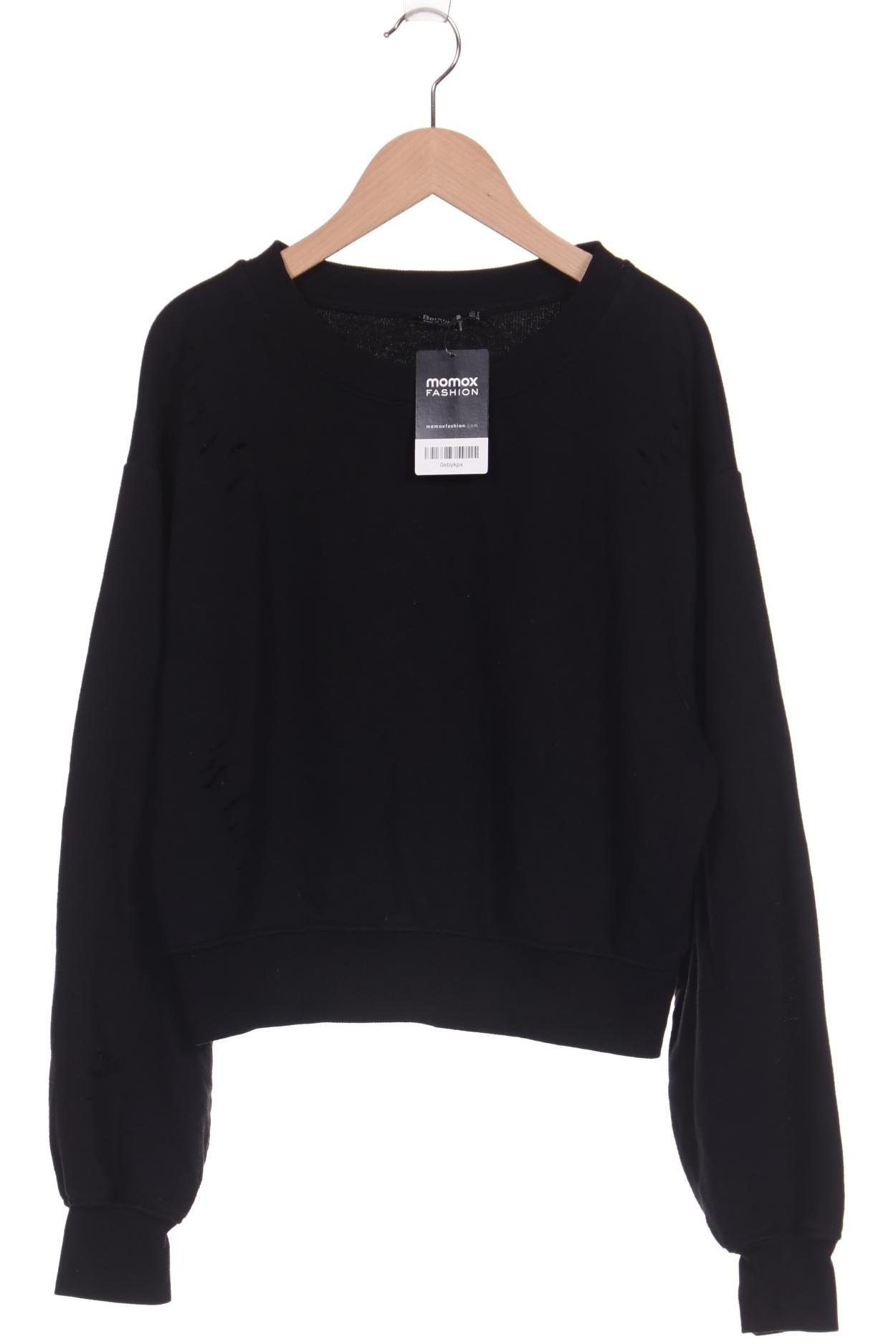 

bershka Damen Sweatshirt, schwarz, Gr. 36