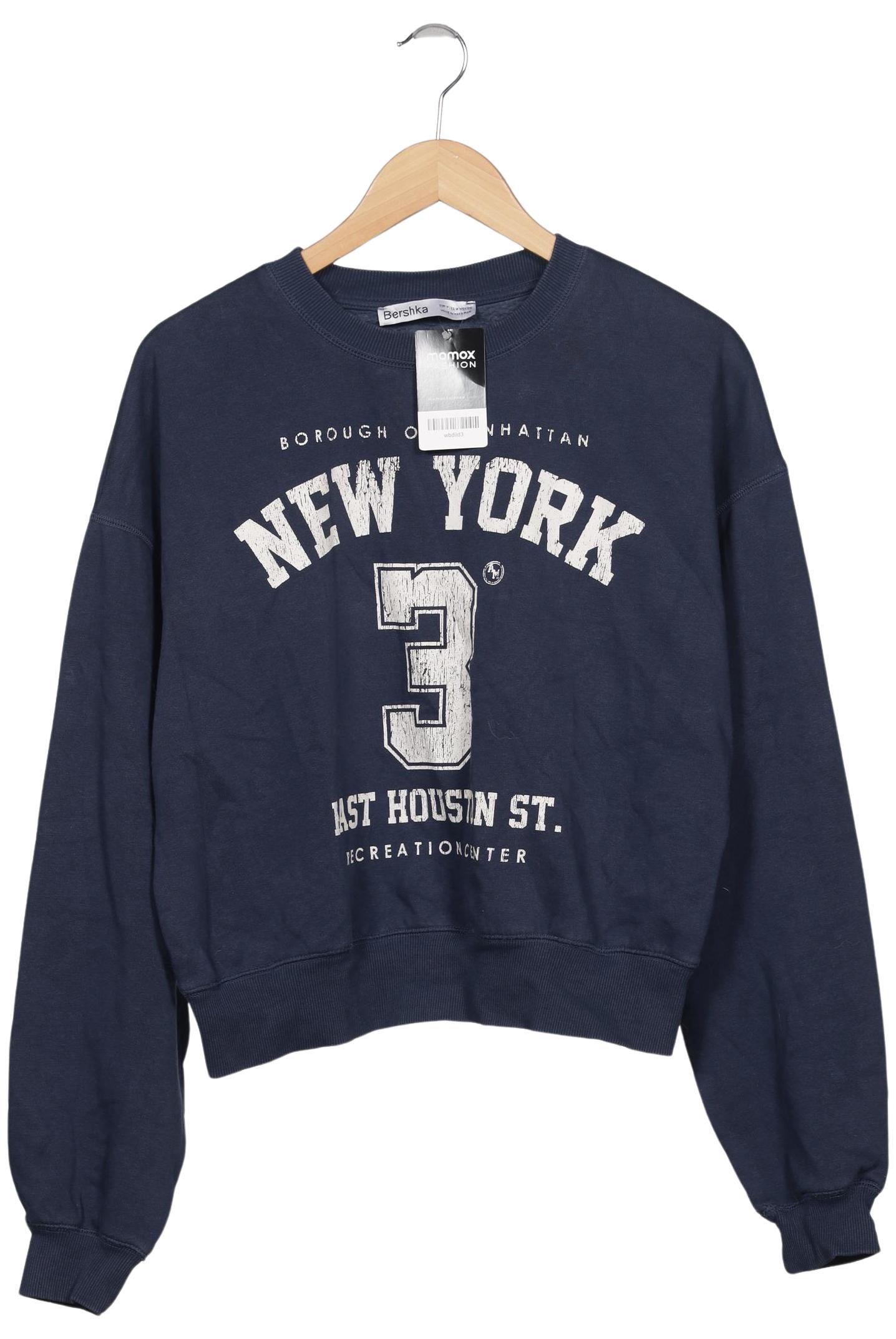 

bershka Damen Sweatshirt, marineblau, Gr. 38