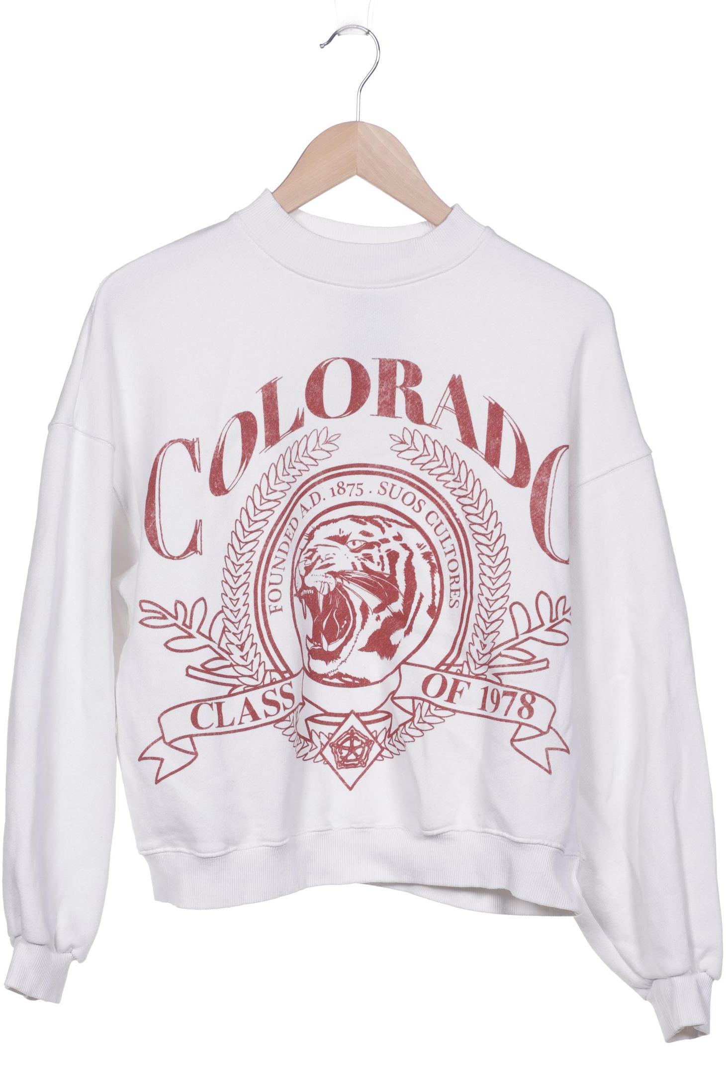 

bershka Damen Sweatshirt, weiß