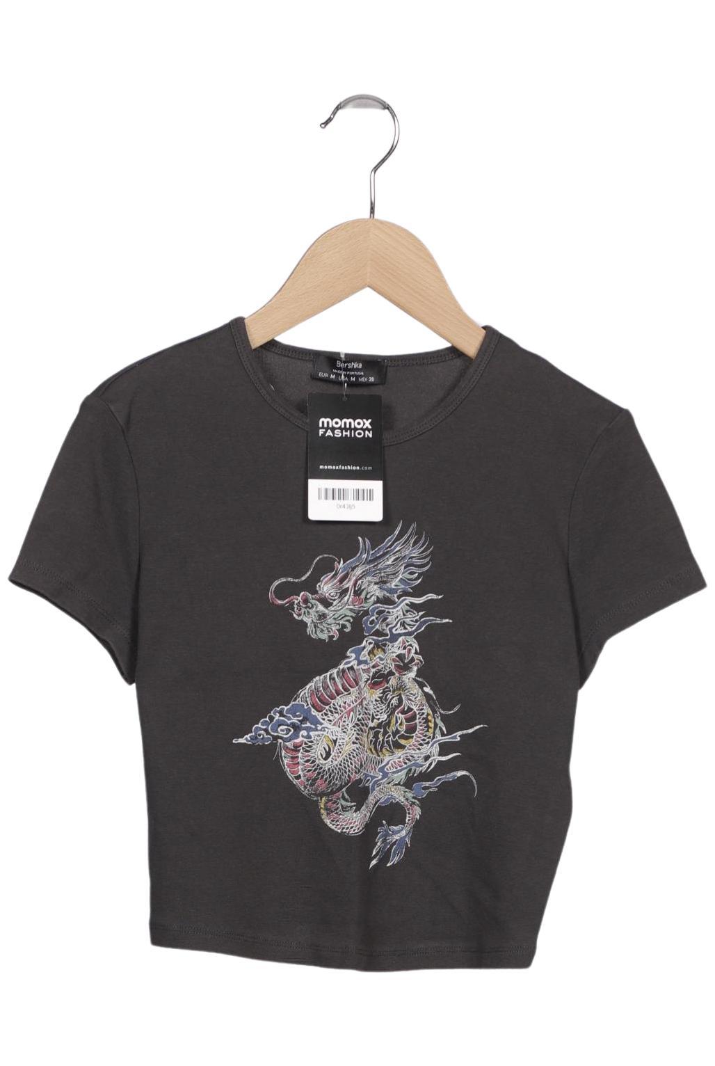 

bershka Damen T-Shirt, grau, Gr. 38