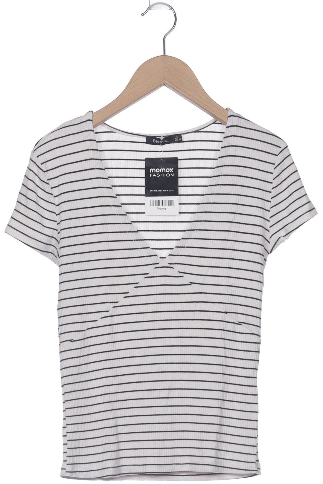 

bershka Damen T-Shirt, weiß, Gr. 42