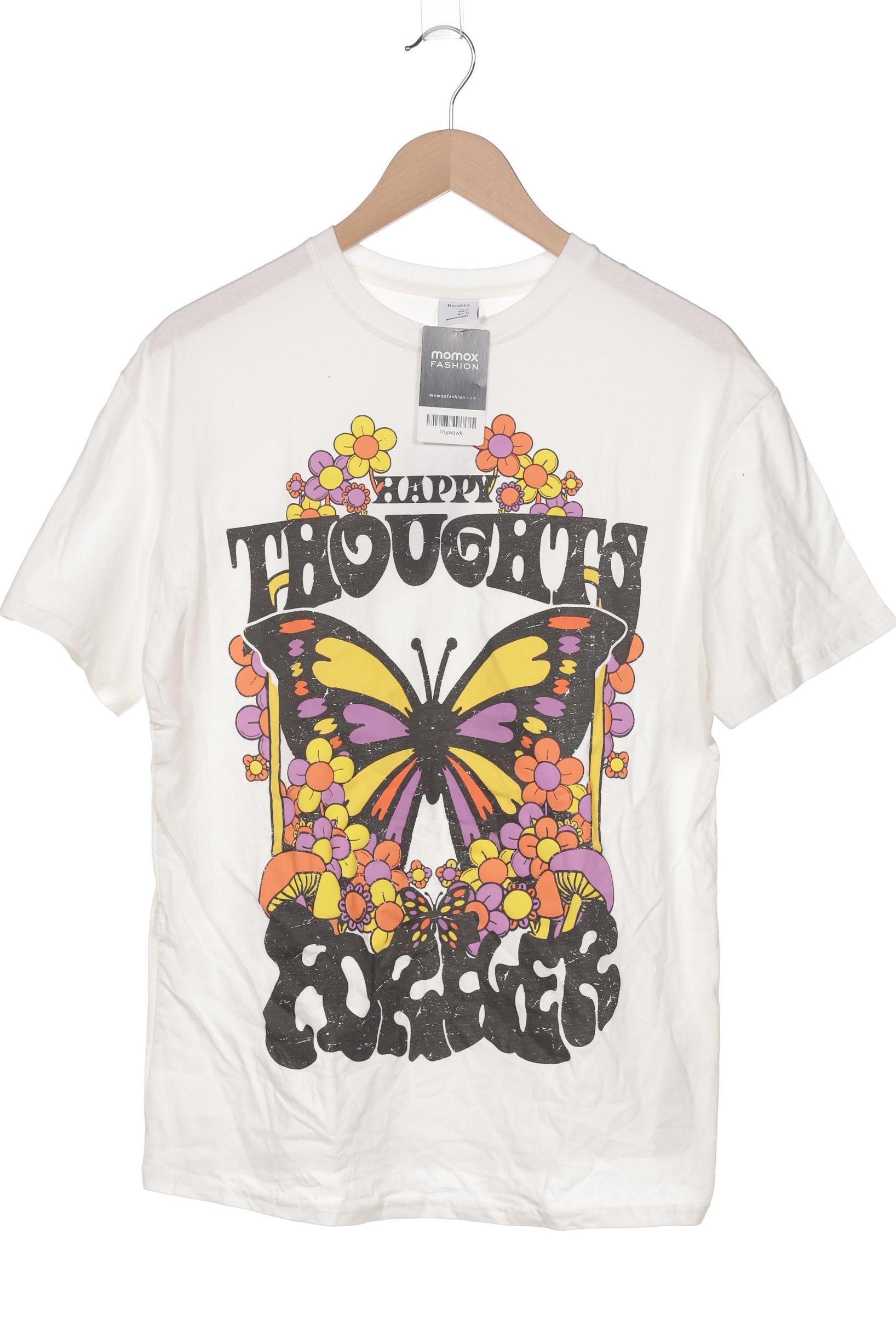 

bershka Damen T-Shirt, weiß, Gr. 34