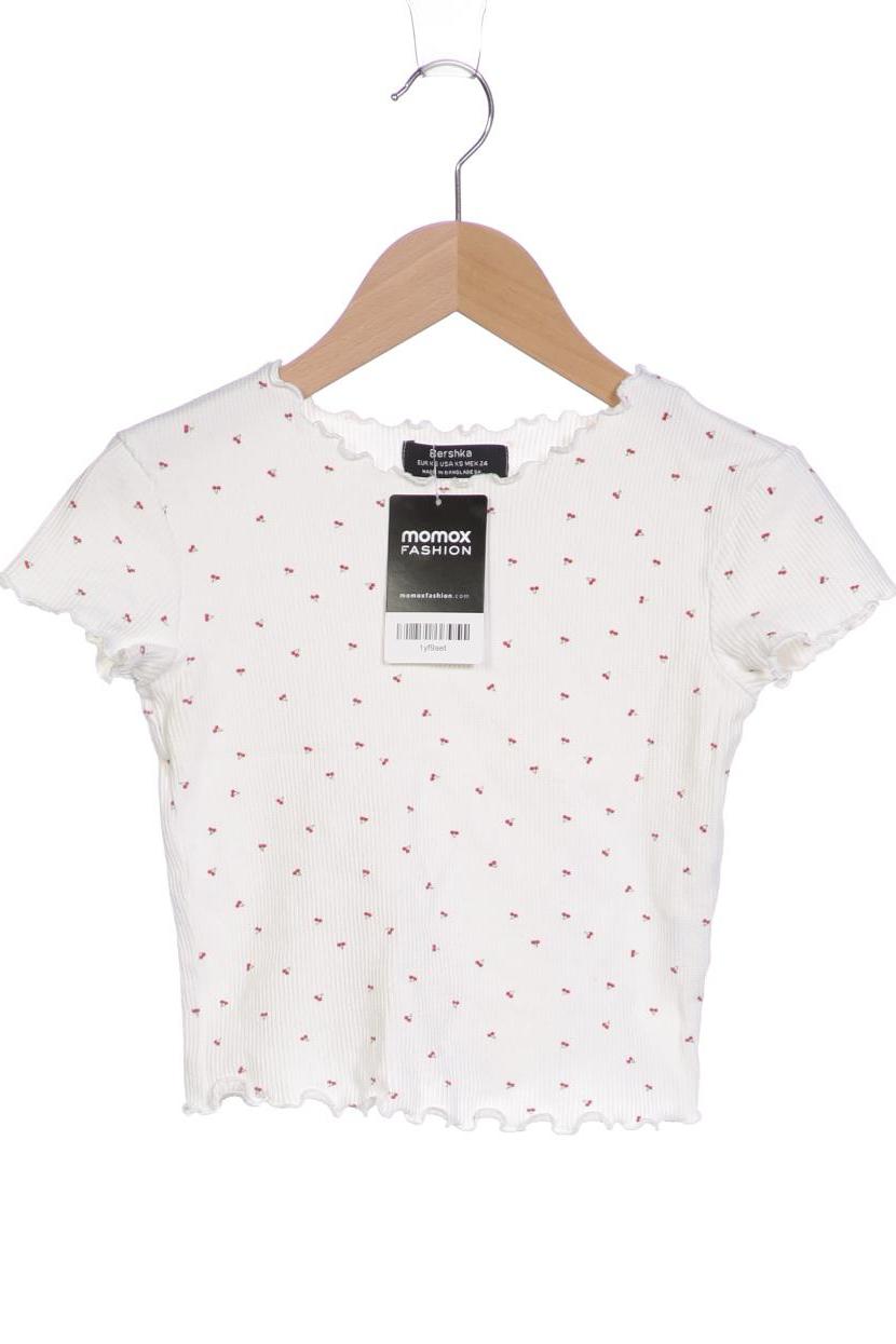 

bershka Damen T-Shirt, weiß