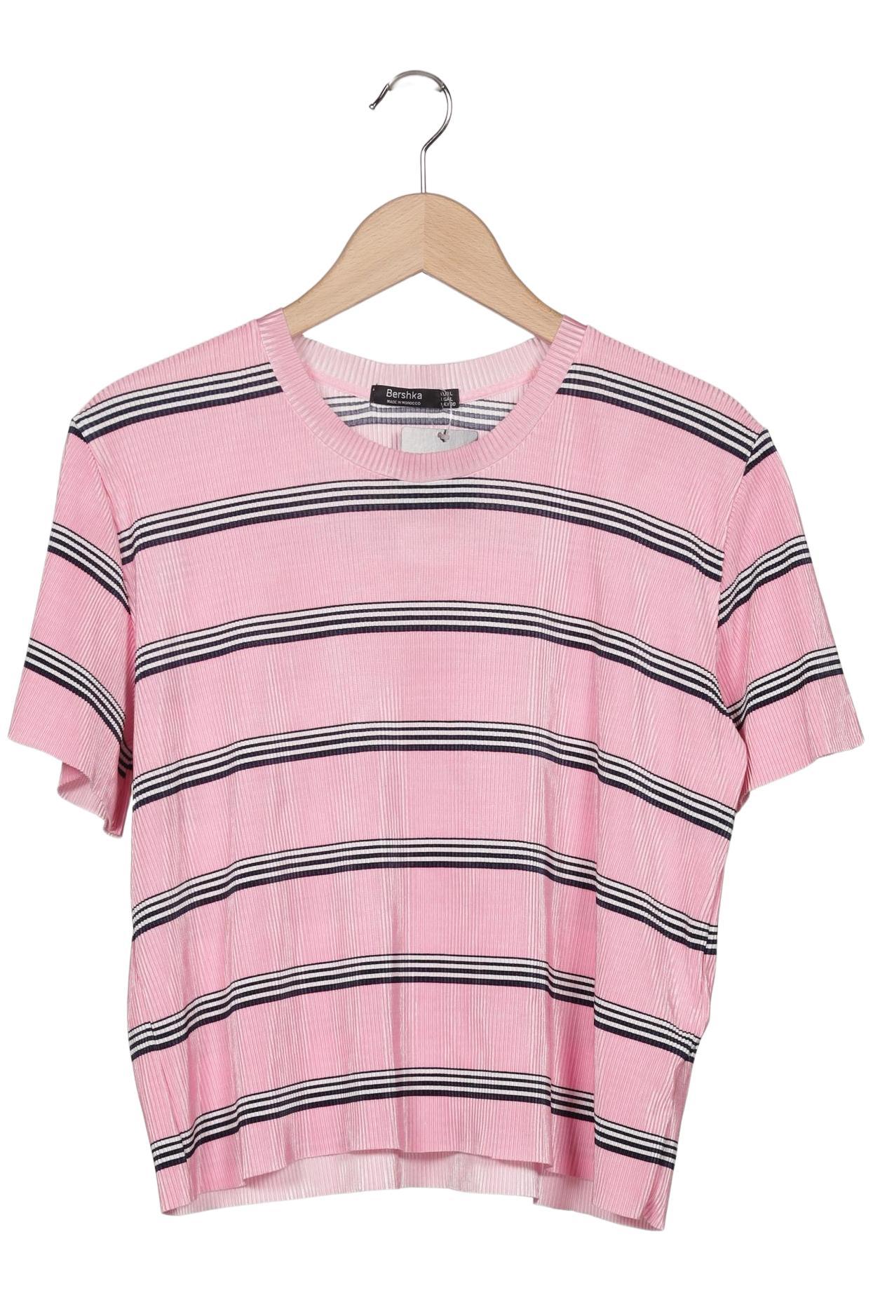 

bershka Damen T-Shirt, pink, Gr. 42