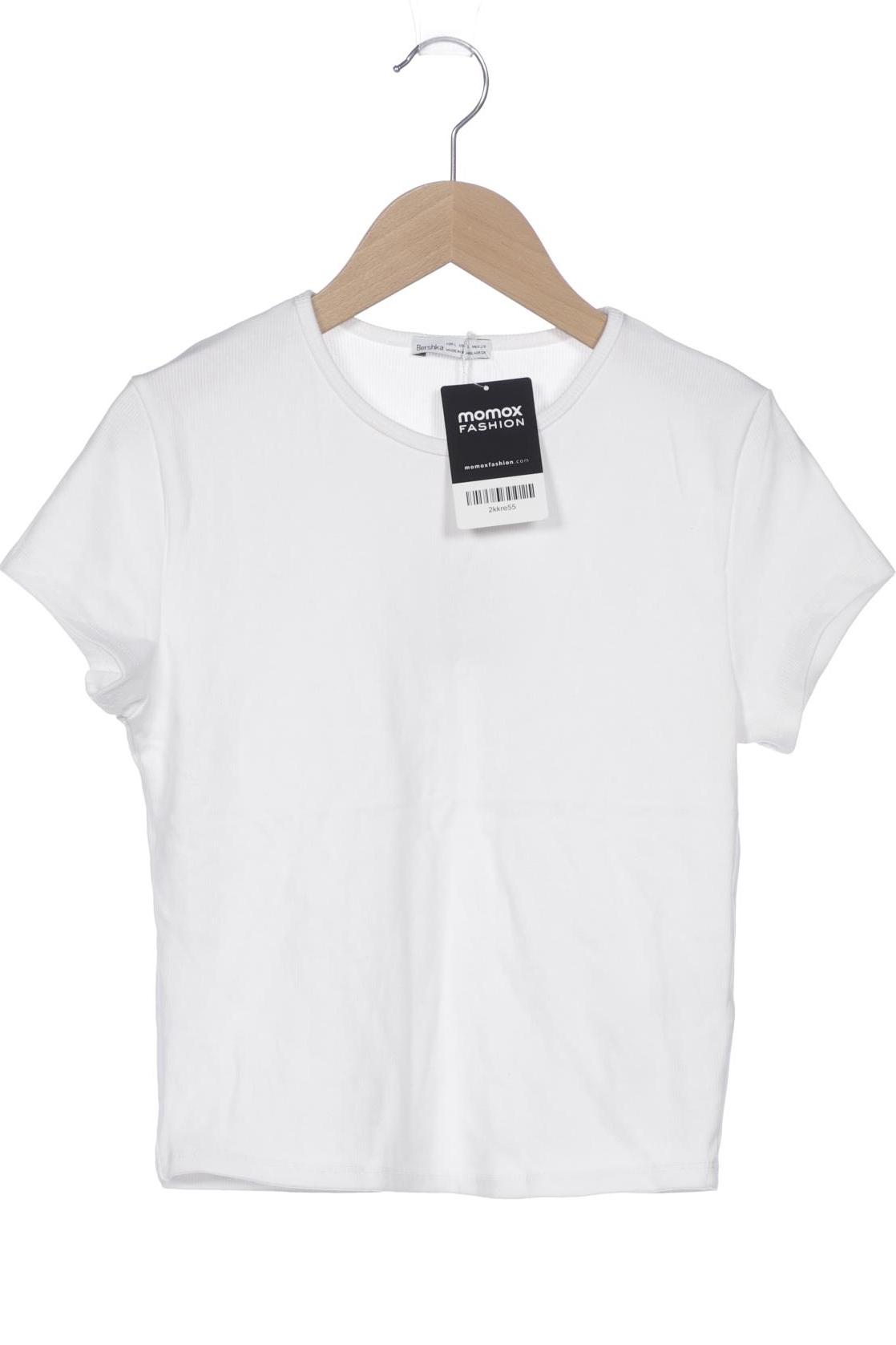 

bershka Damen T-Shirt, weiß, Gr. 42