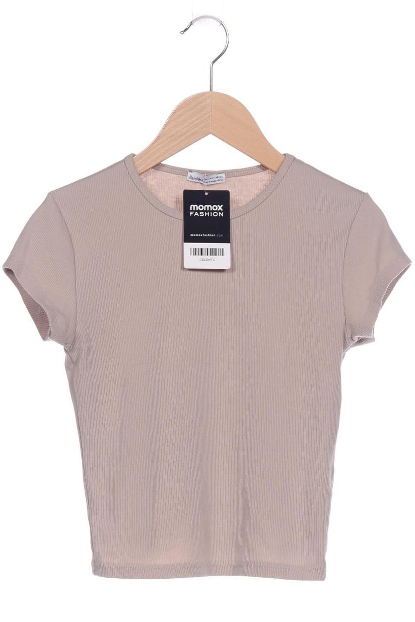 

bershka Damen T-Shirt, beige, Gr. 36