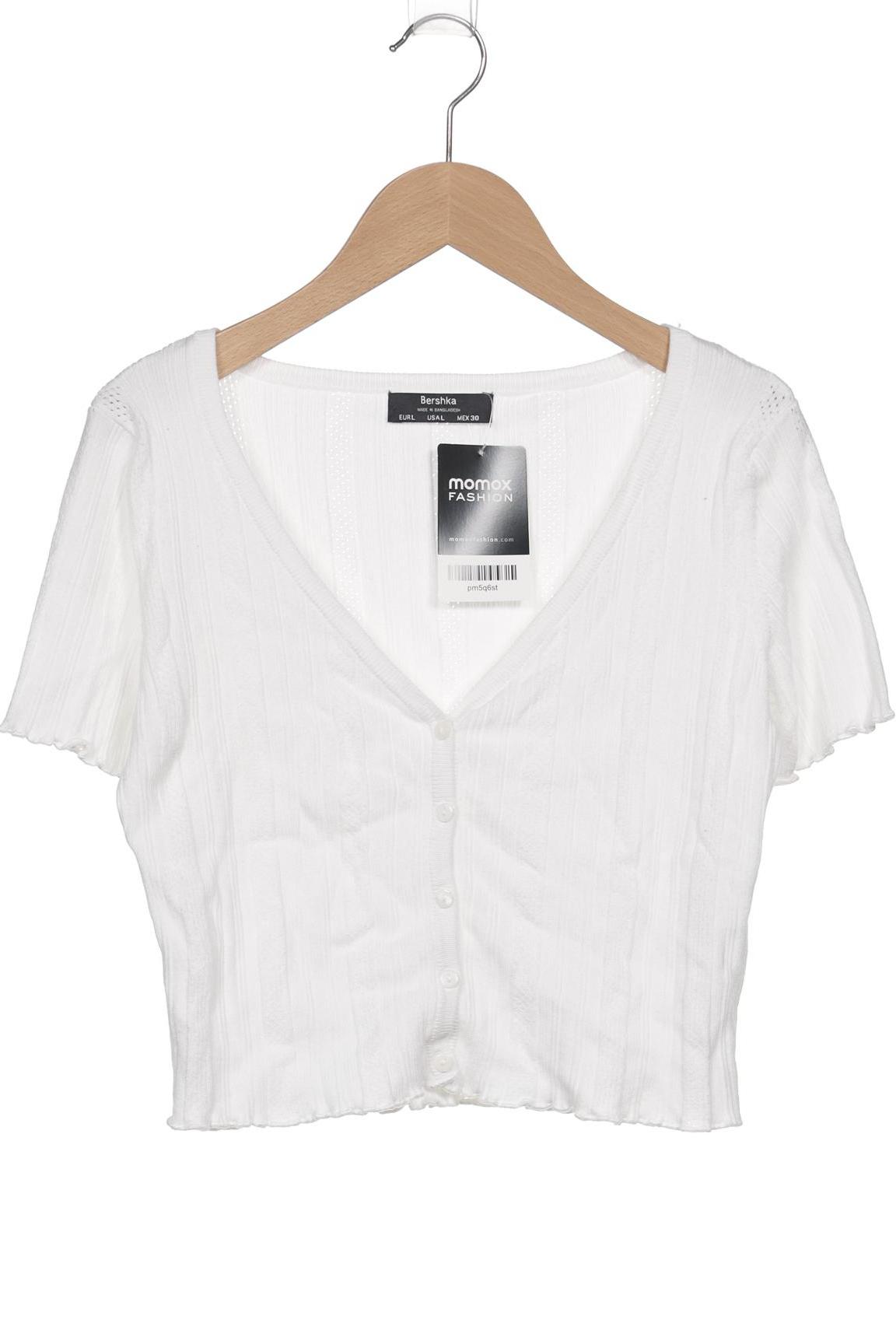 

bershka Damen T-Shirt, weiß, Gr. 42