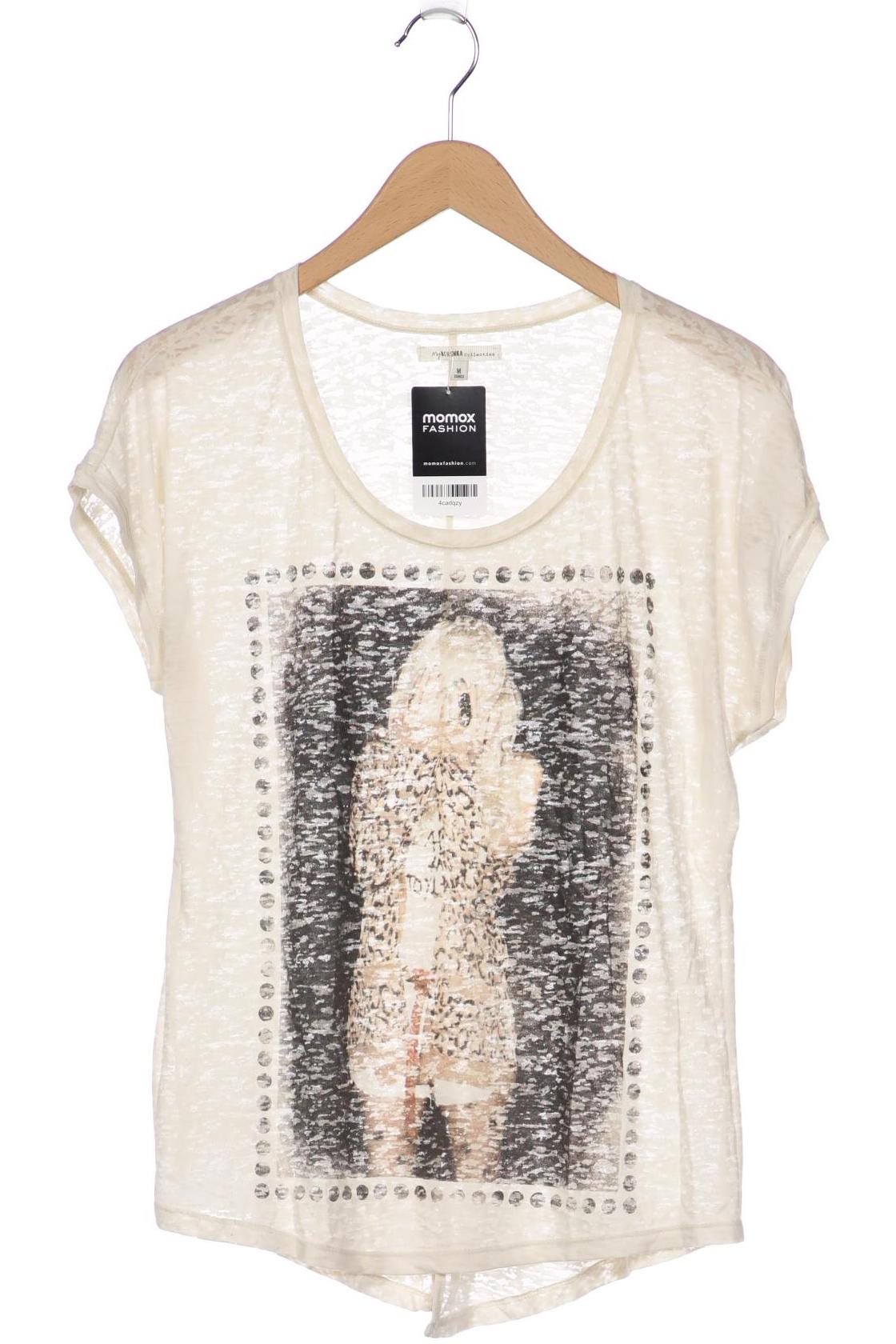 

bershka Damen T-Shirt, cremeweiß