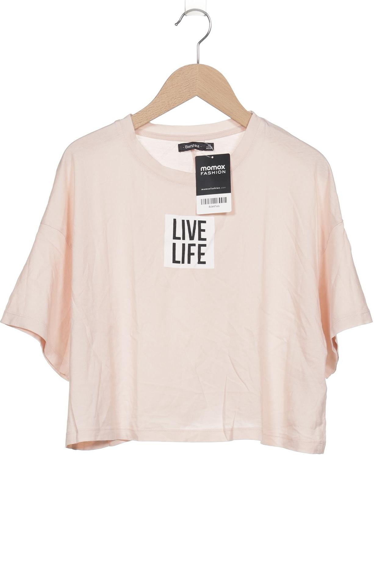 

bershka Damen T-Shirt, pink, Gr. 34
